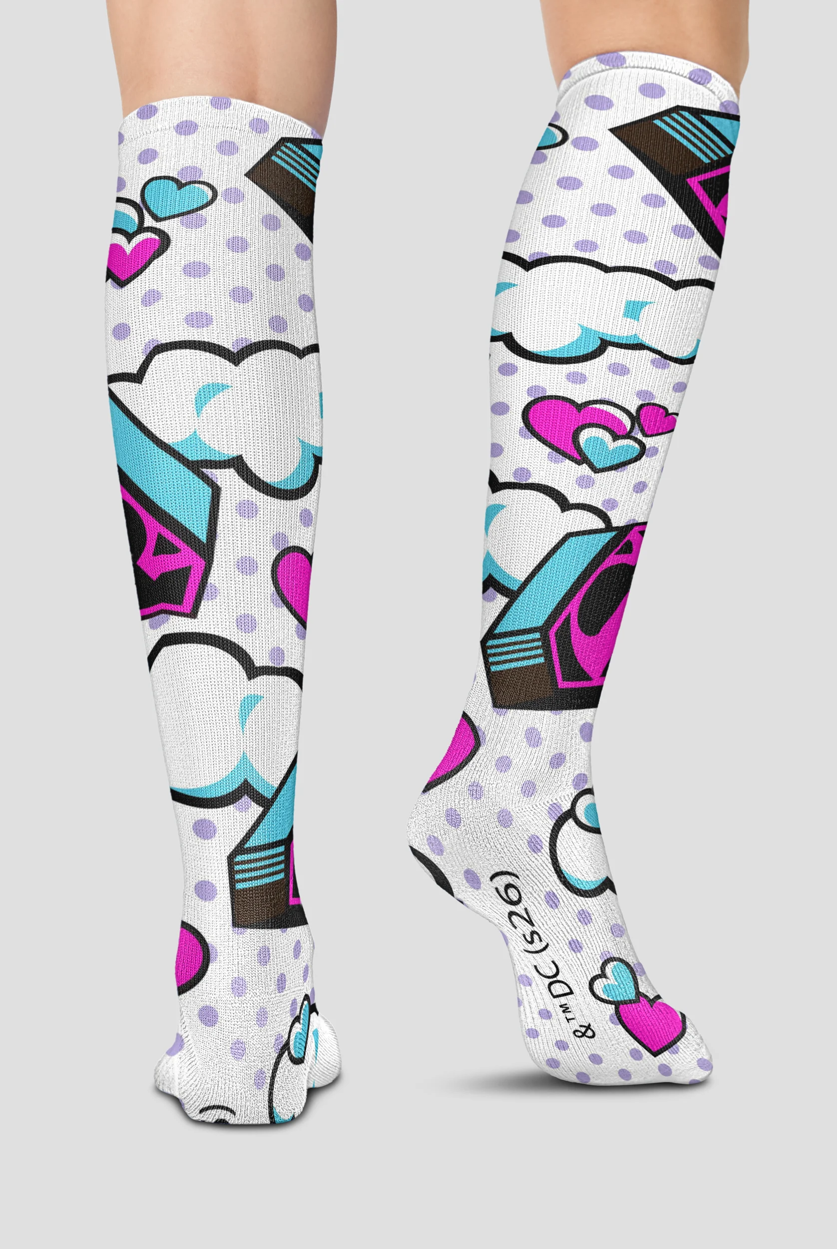 Tooniforms Super Duper Women's 10-15 mmHG Light Compression Socks