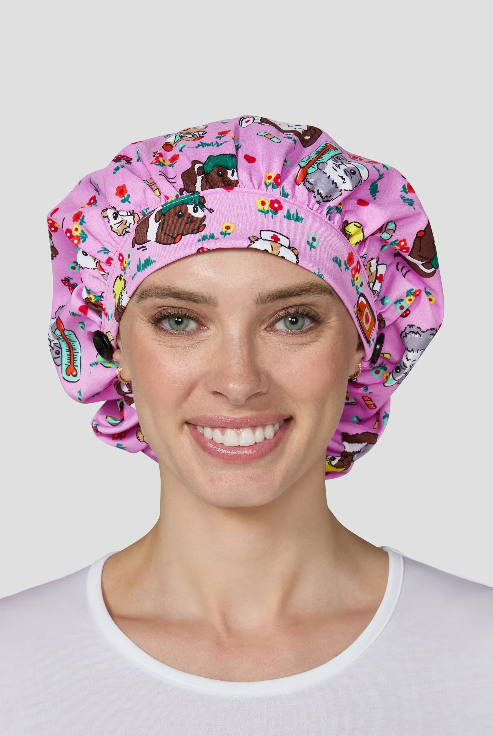 koi Basics Hamsters Bouffant Scrub Hat