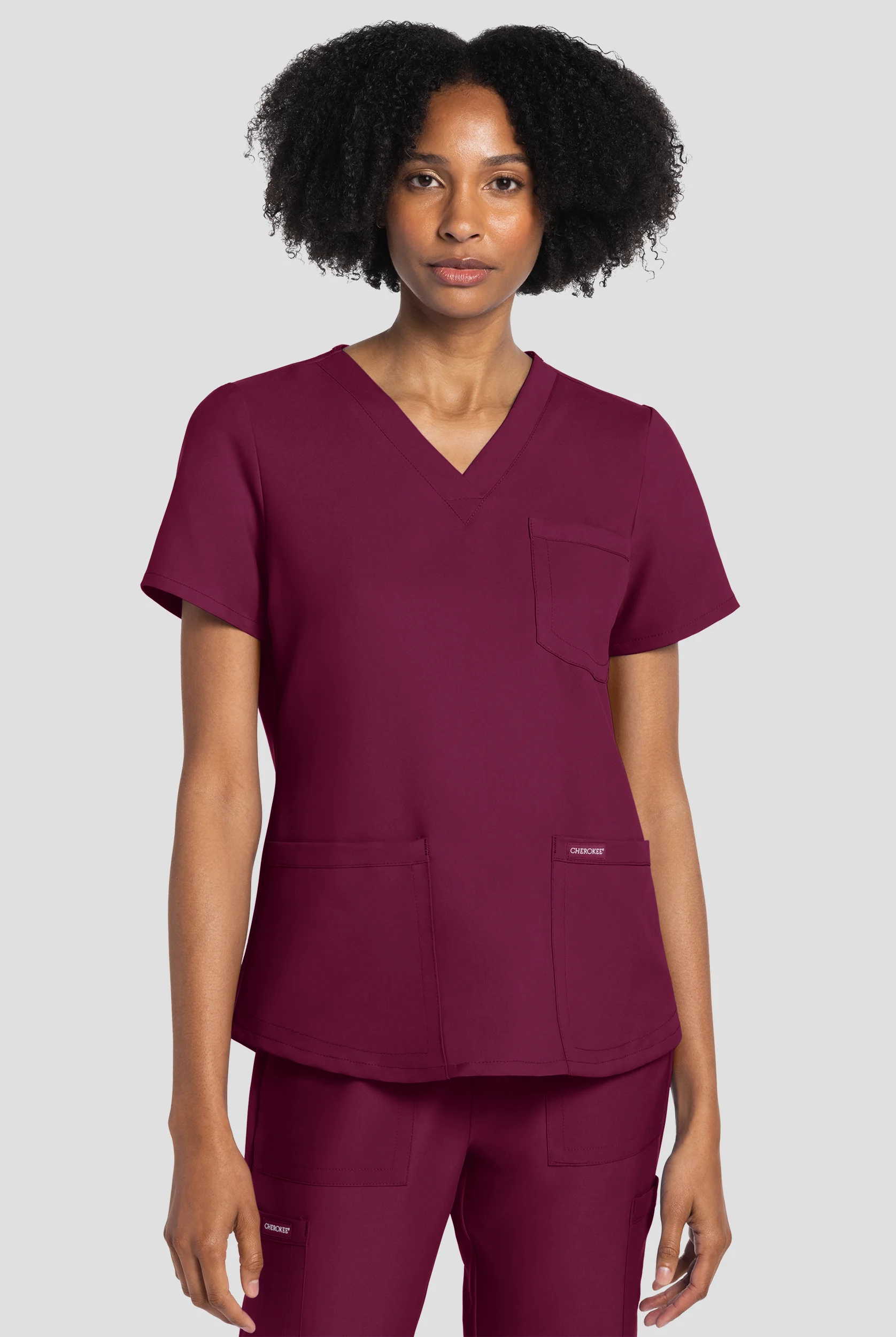 Cherokee Workwear Originals Ultra Women's 3-Pocket V-Neck Scrub Top