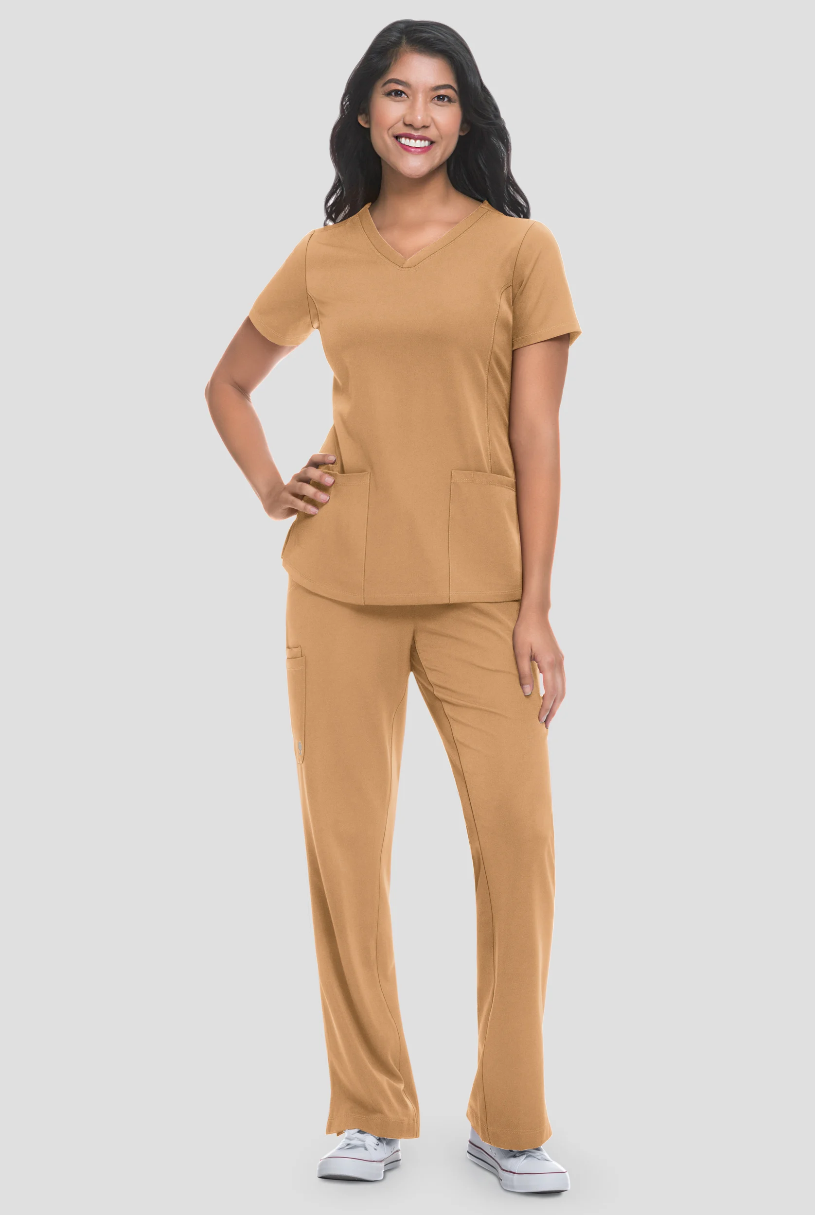 HH Works by Healing Hands Monica Women's 4-Pocket STRETCH V-Neck Scrub Top