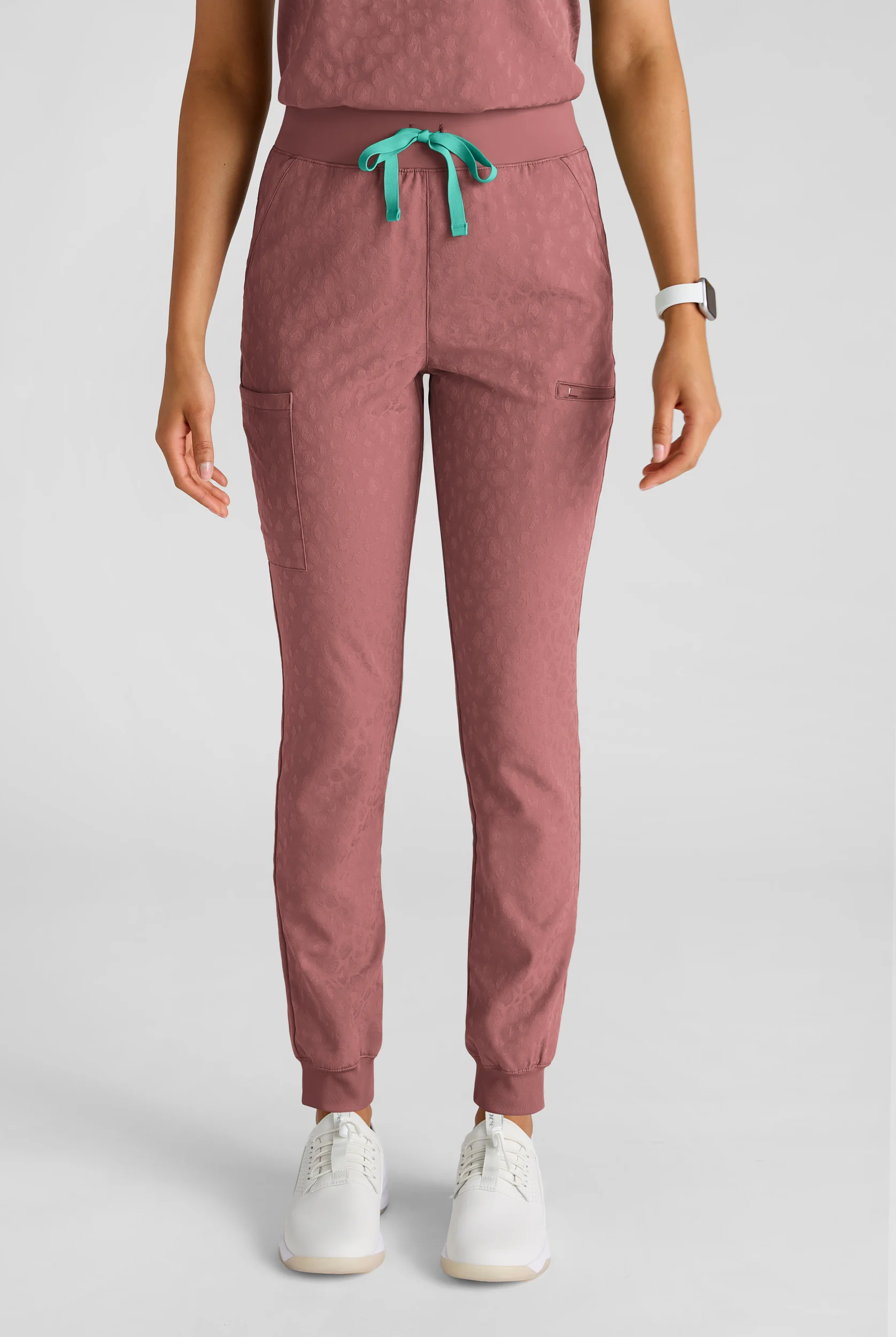 Easy STRETCH Olivia Women's Jacquard 7-Pocket Slim Leg Jogger Scrub Pant