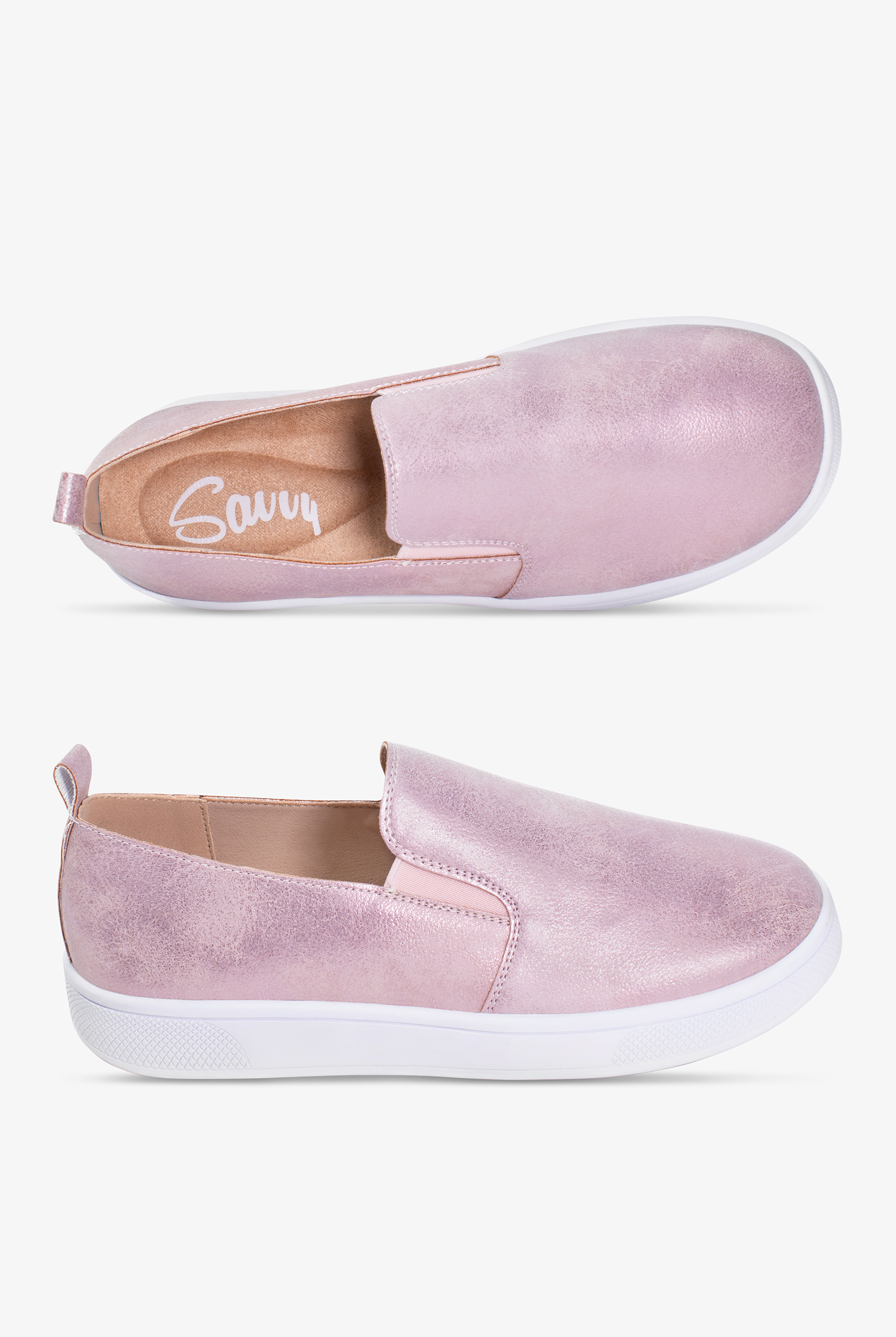 Savvy Women's Vanna Rose Gold Slip Resistant Slip-on Shoe