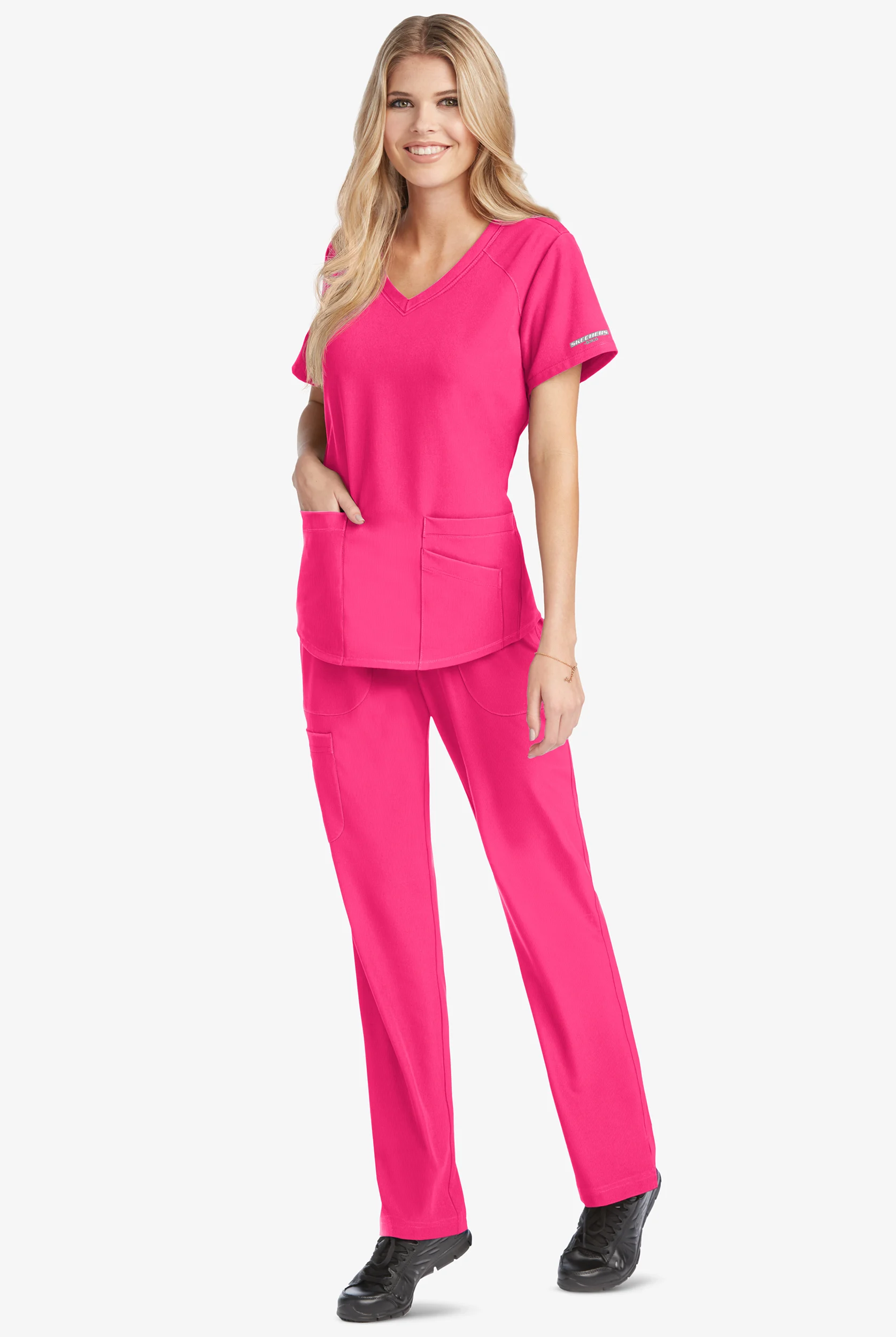 Skechers by Barco Breeze Women's 3-Pocket STRETCH V-Neck Scrub Top