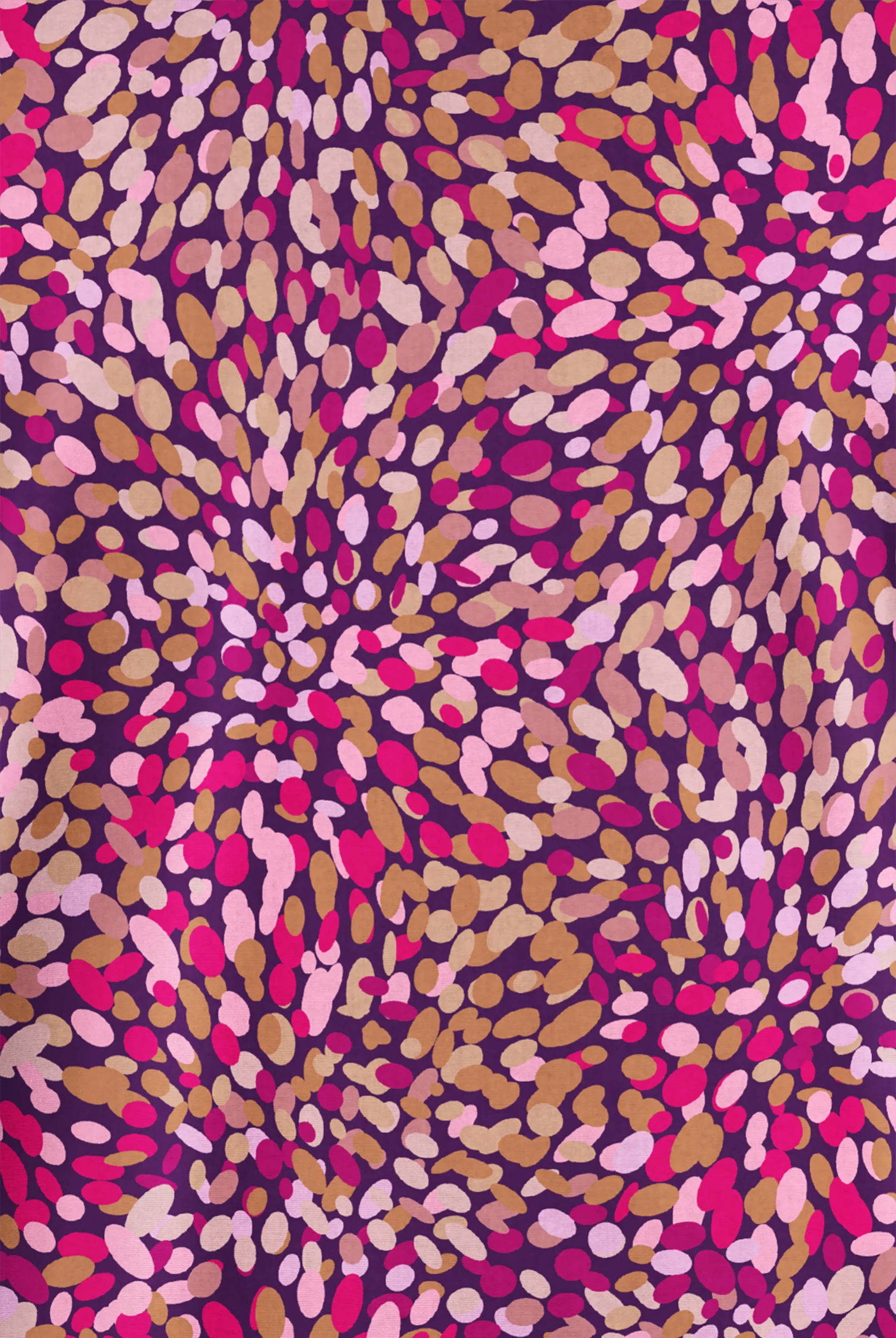 Blusa médica estampada Butter-soft Originals Rainbow Petals Eggplant con cuello en V y 2 bolsillos para mujer