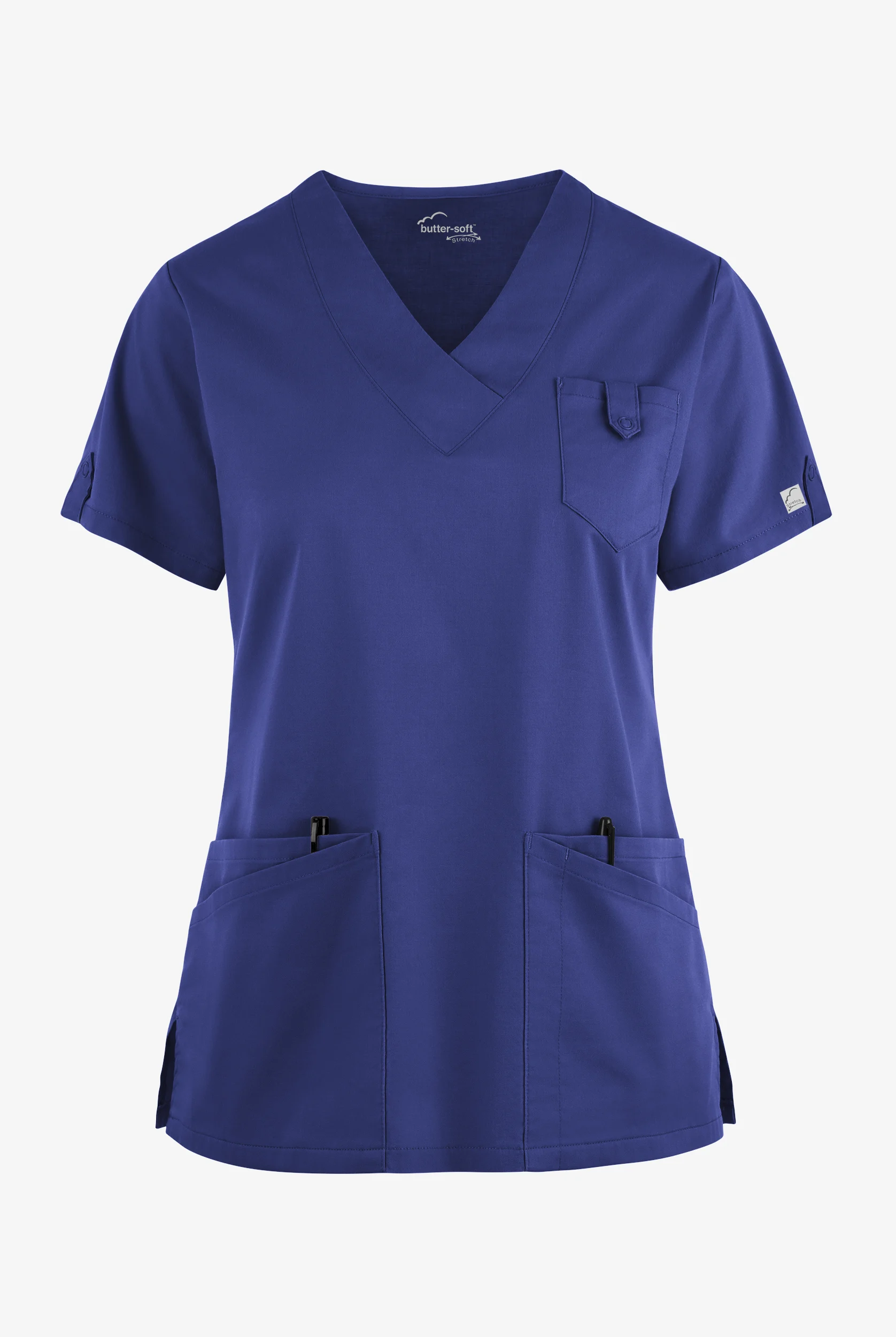 Butter-Soft STRETCH Women's 6-Pocket V-Neck Scrub Top
