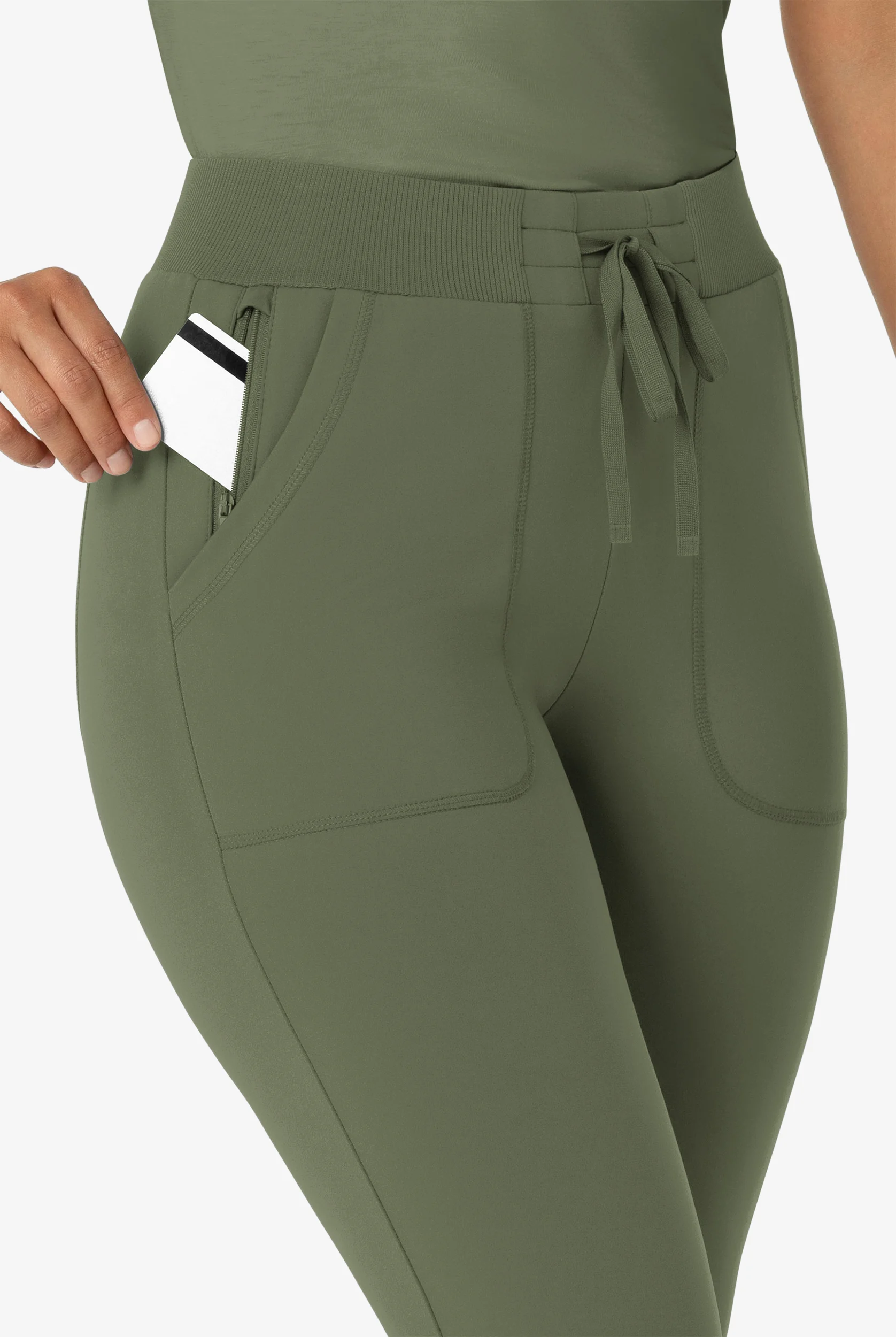 Pantal&oacute;n m&eacute;dico deportivo WonderWink Renew Knit STRETCH con cord&oacute;n y 5 bolsillos para mujer