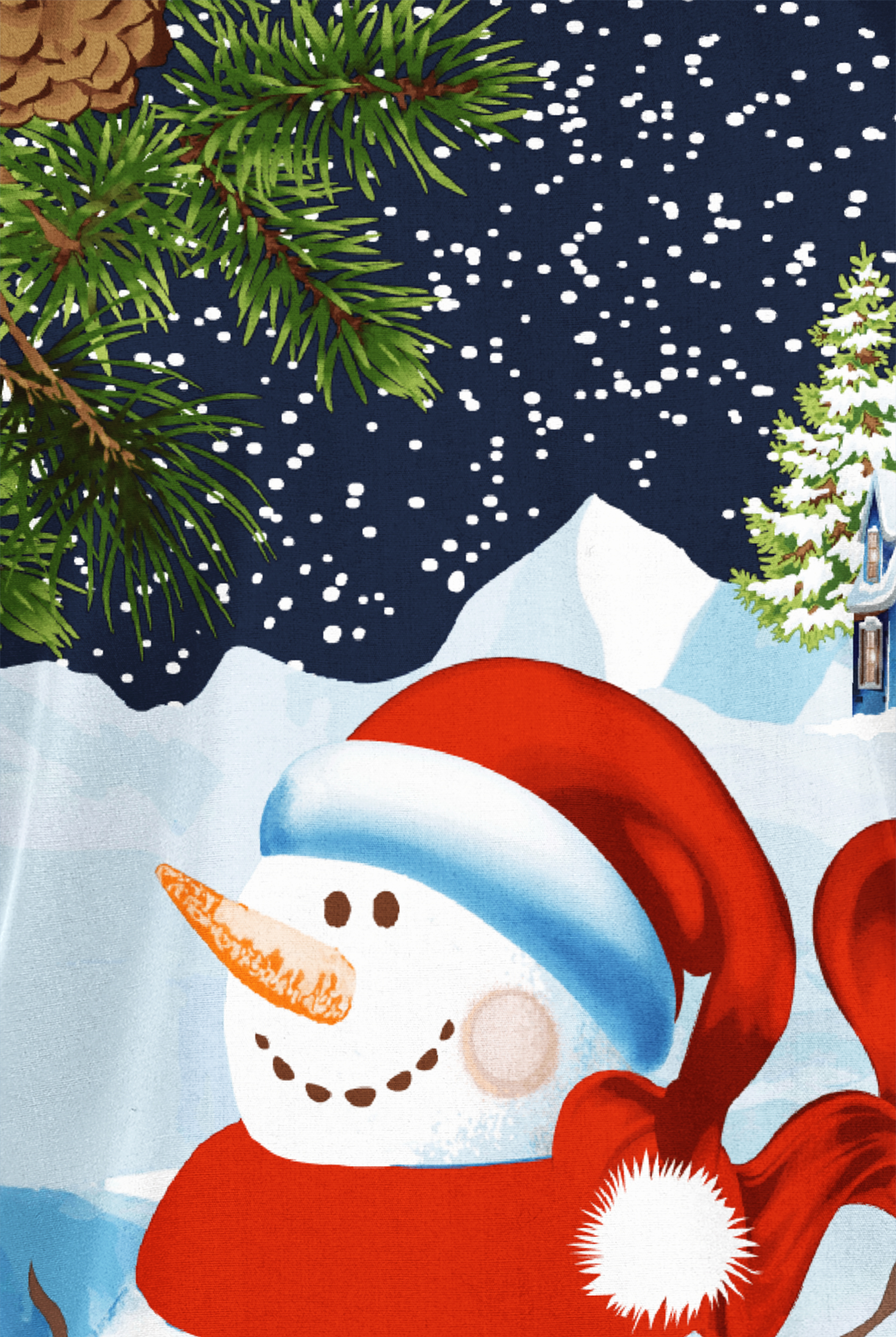 Butter-Soft Originals Starry Night Navy Women's 2-Pocket V-Neck Print Scrub Top