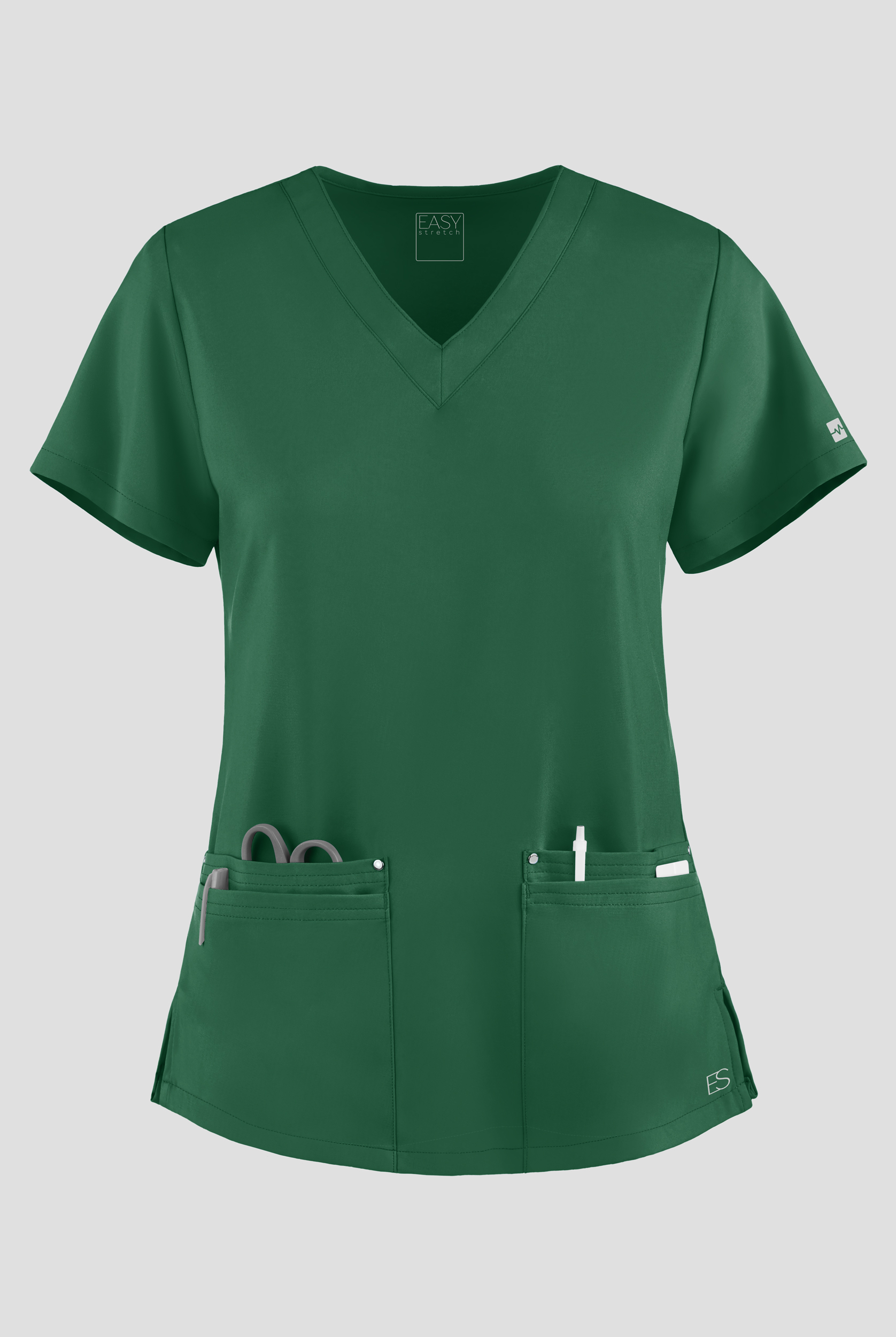 Easy STRETCH Lina Mitered Women's 4-Pocket V-Neck Scrub Top