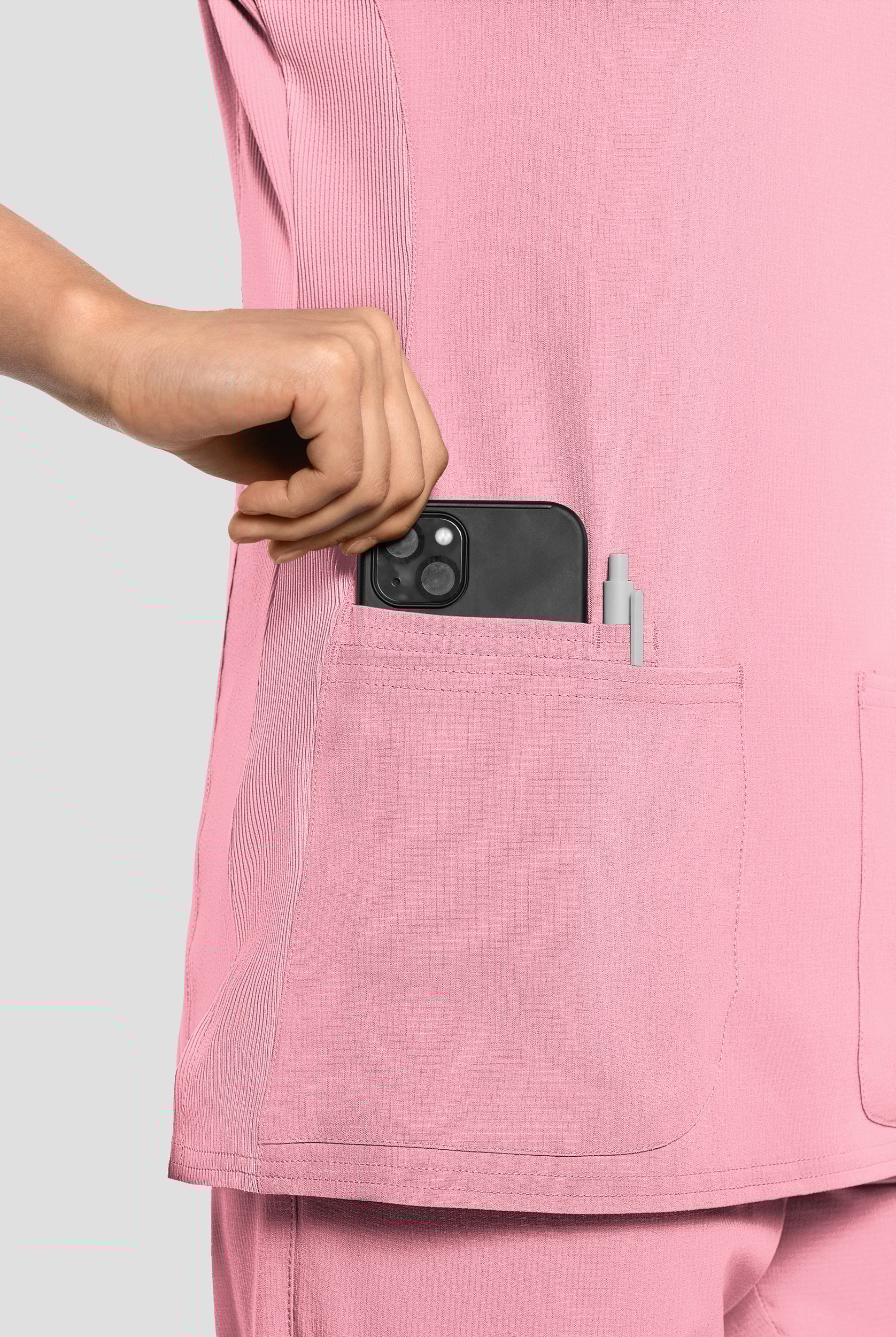 Med Couture Amp Women's 3-Pocket STRETCH V-Neck Scrub Top