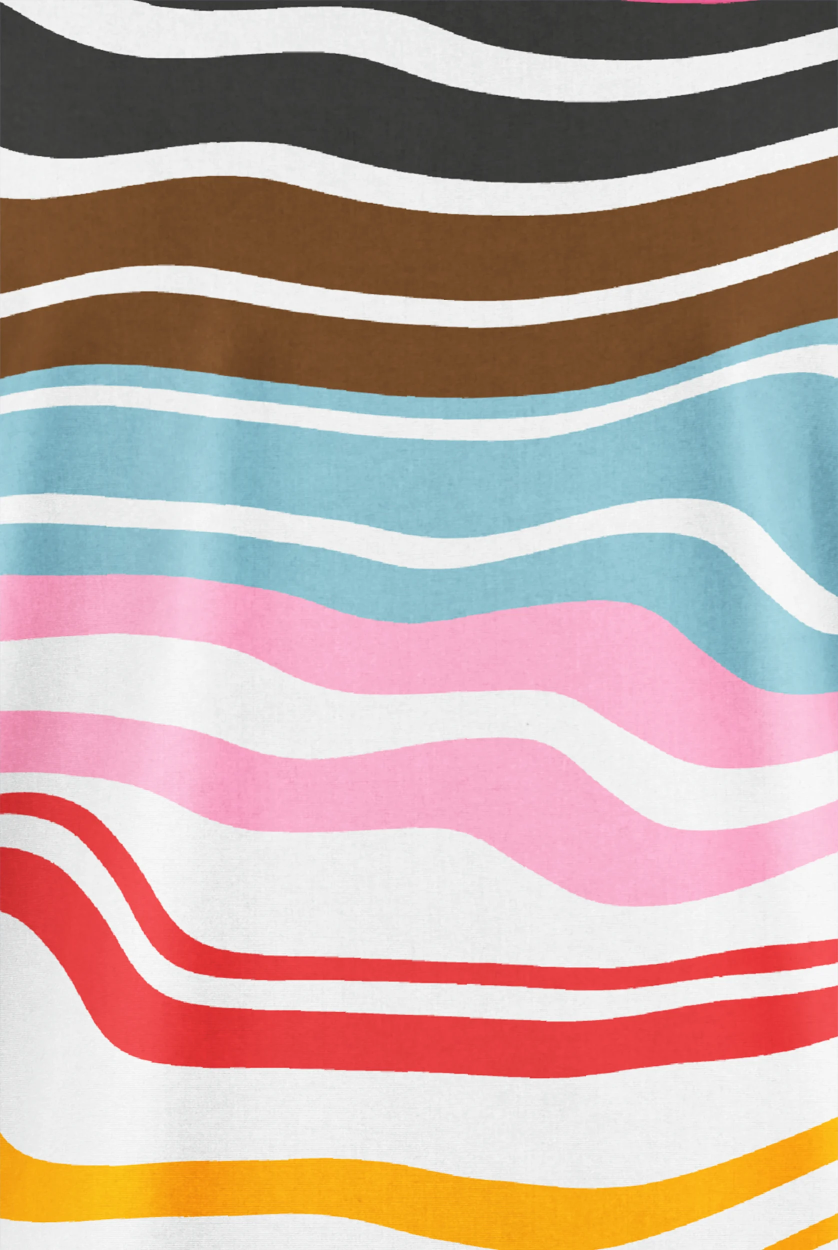 Butter-Soft Originals Wavy Stripe Women's 2-Pocket Classic Fit V-Neck Print Scrub Top