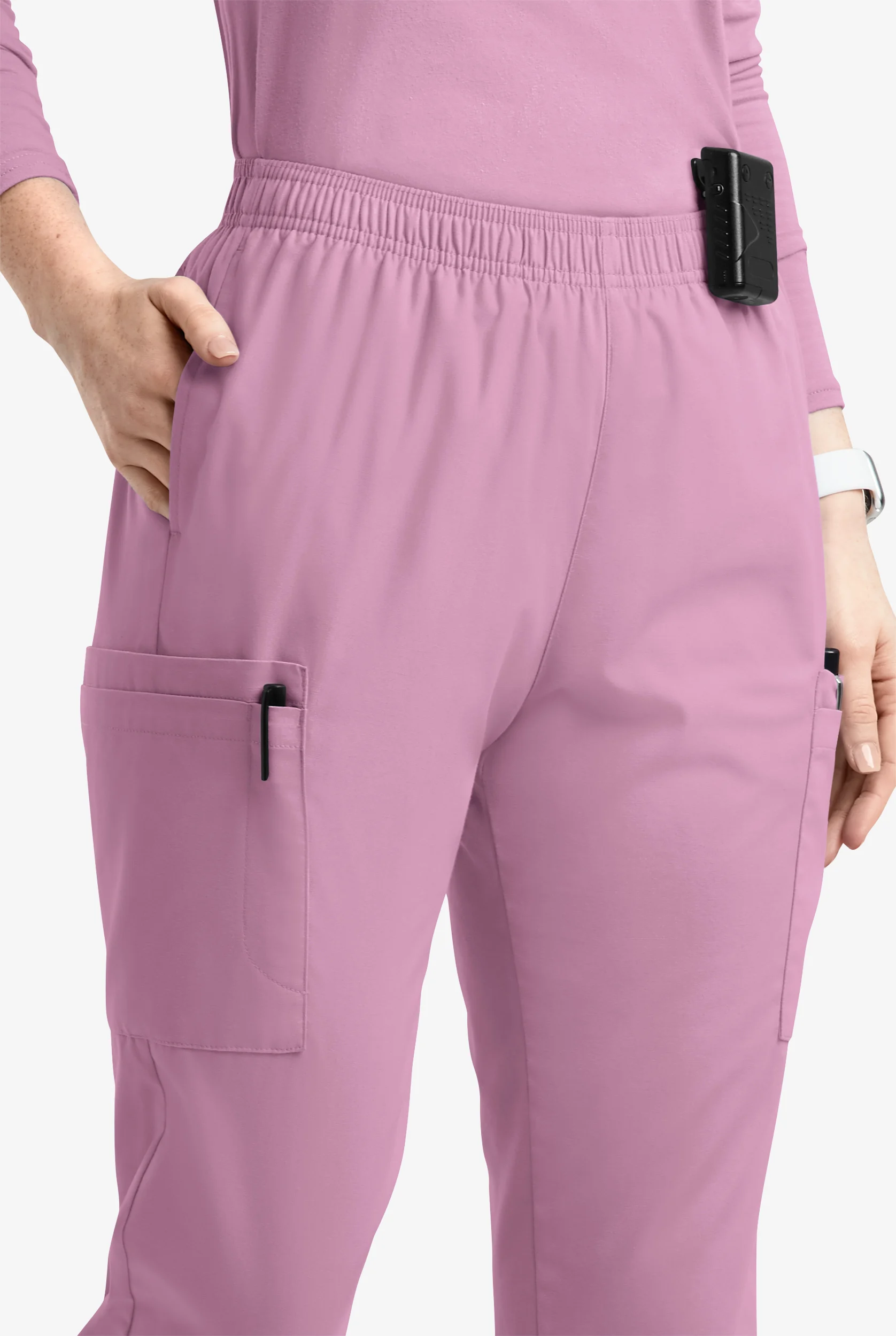 Butter-Soft Originals Women's 7-Pocket Tapered Jogger Cargo Scrub Pants