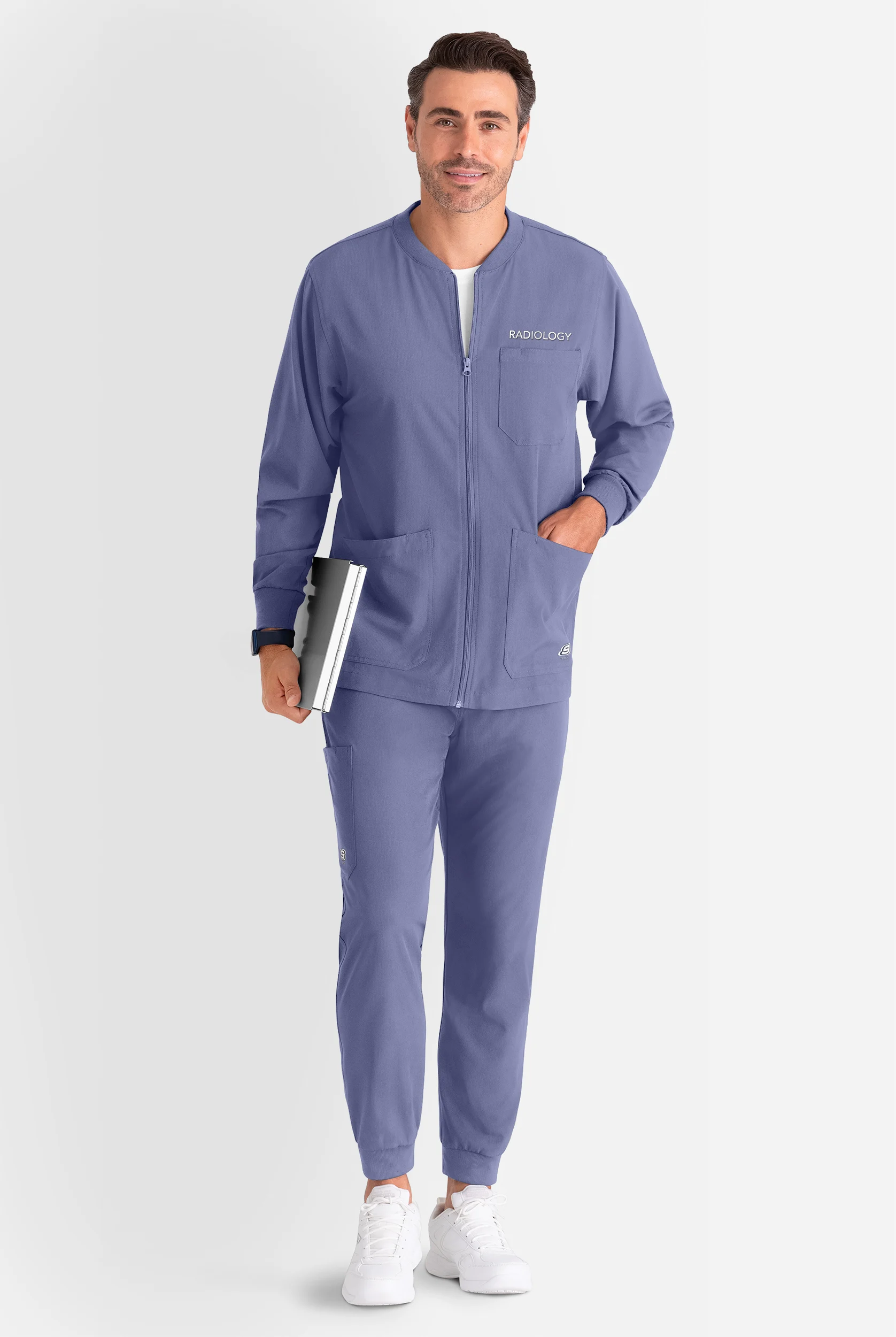 Skechers by Barco Structure Men's 3-Pocket STRETCH Cargo Jogger Scrub Pants - Short