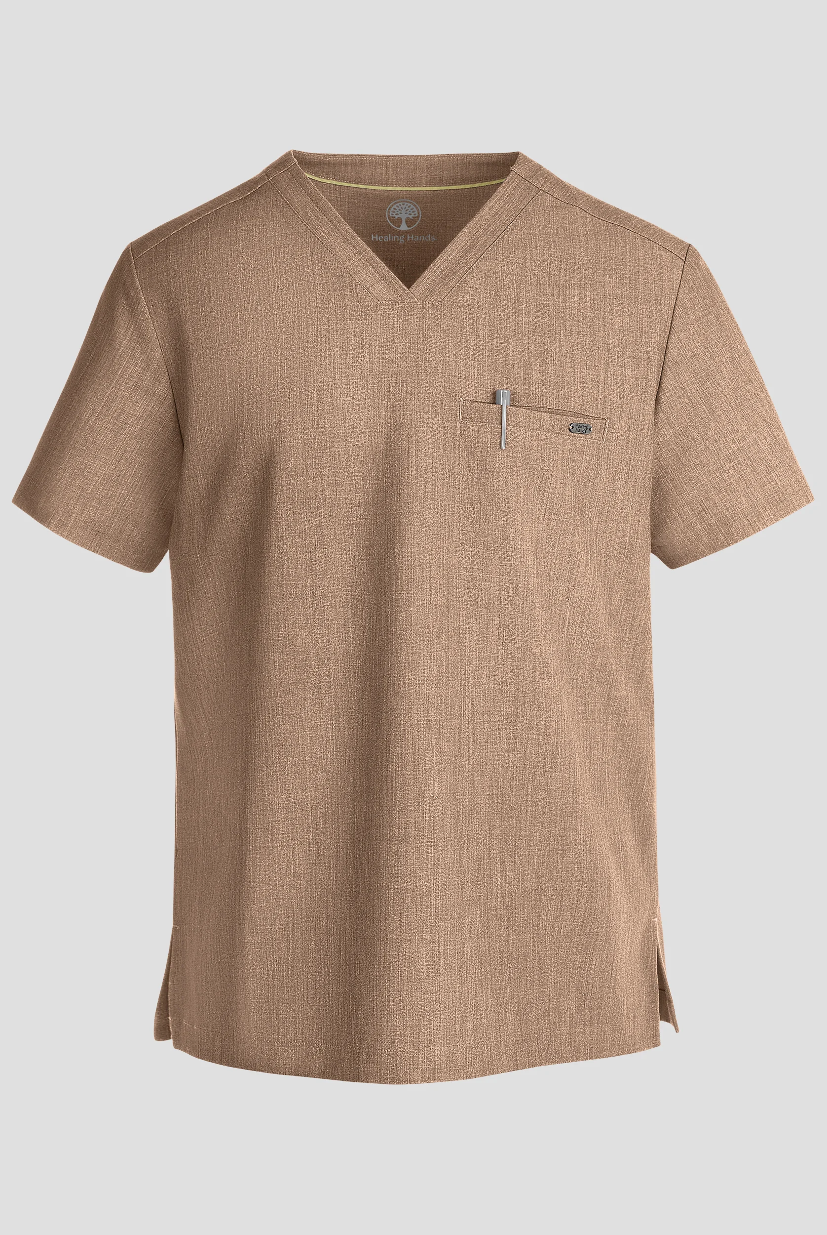Healing Hands Quest Men's 1-Pocket STRETCH Tuck In V-Neck Scrub Top