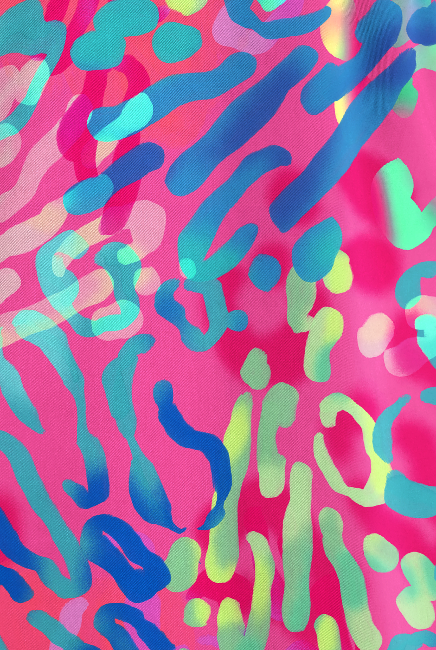 Blusa médica estampada UA Butter-Soft STRETCH Confetti Time Fuchsia con 1 bolsillo para mujer