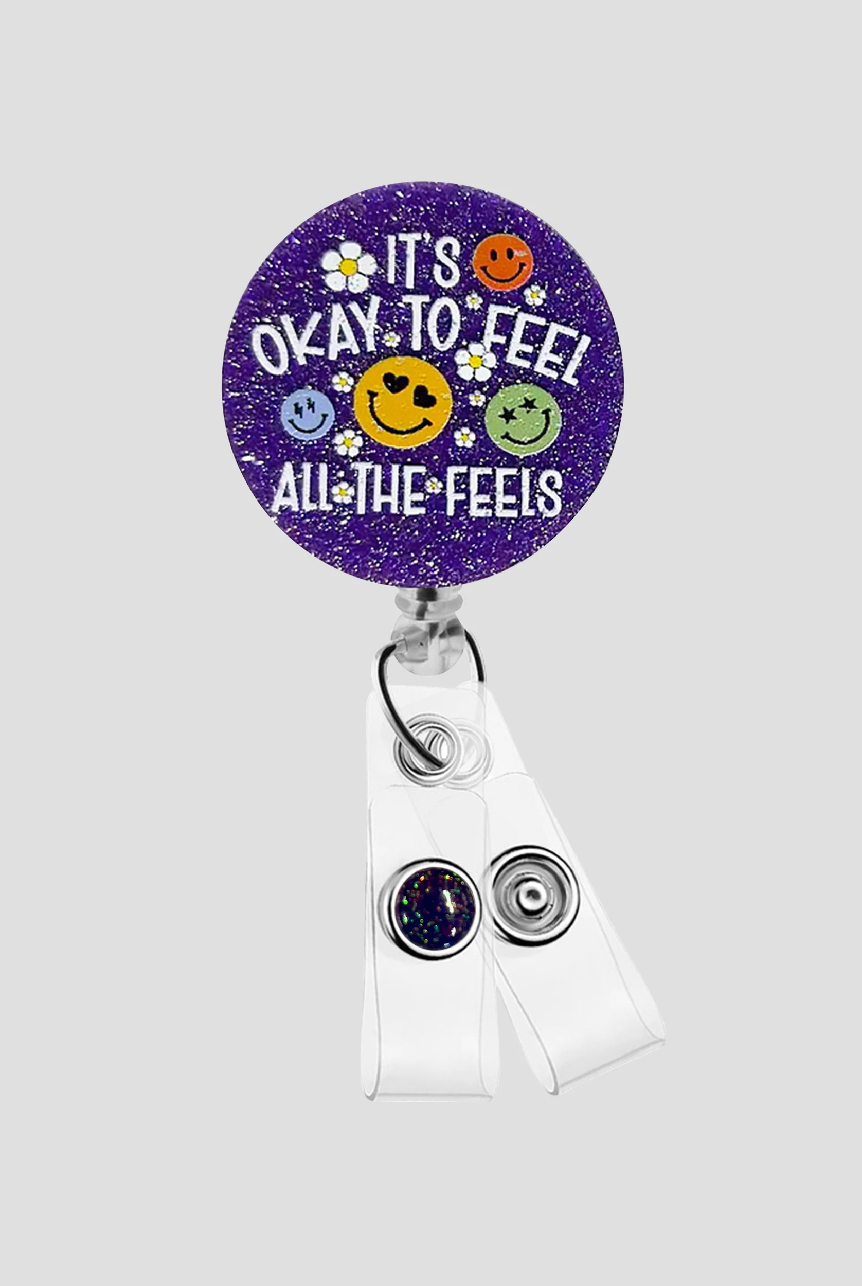 Outside the Box Acrylic It's Okay to Feel All the Feels ID Badge Holder