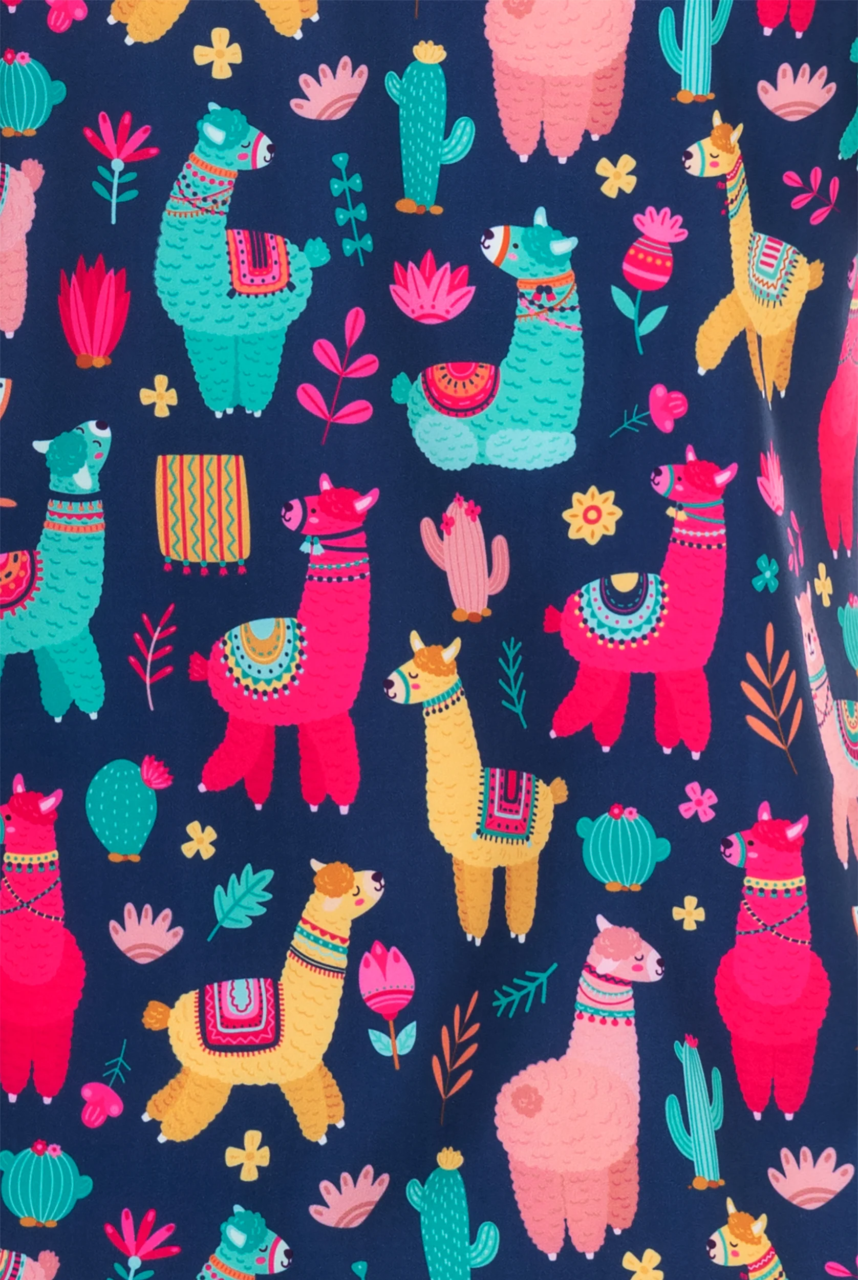 Zavate Ava Therese Llamapalooza Women's 2-Pocket STRETCH V-Neck Print Scrub Top