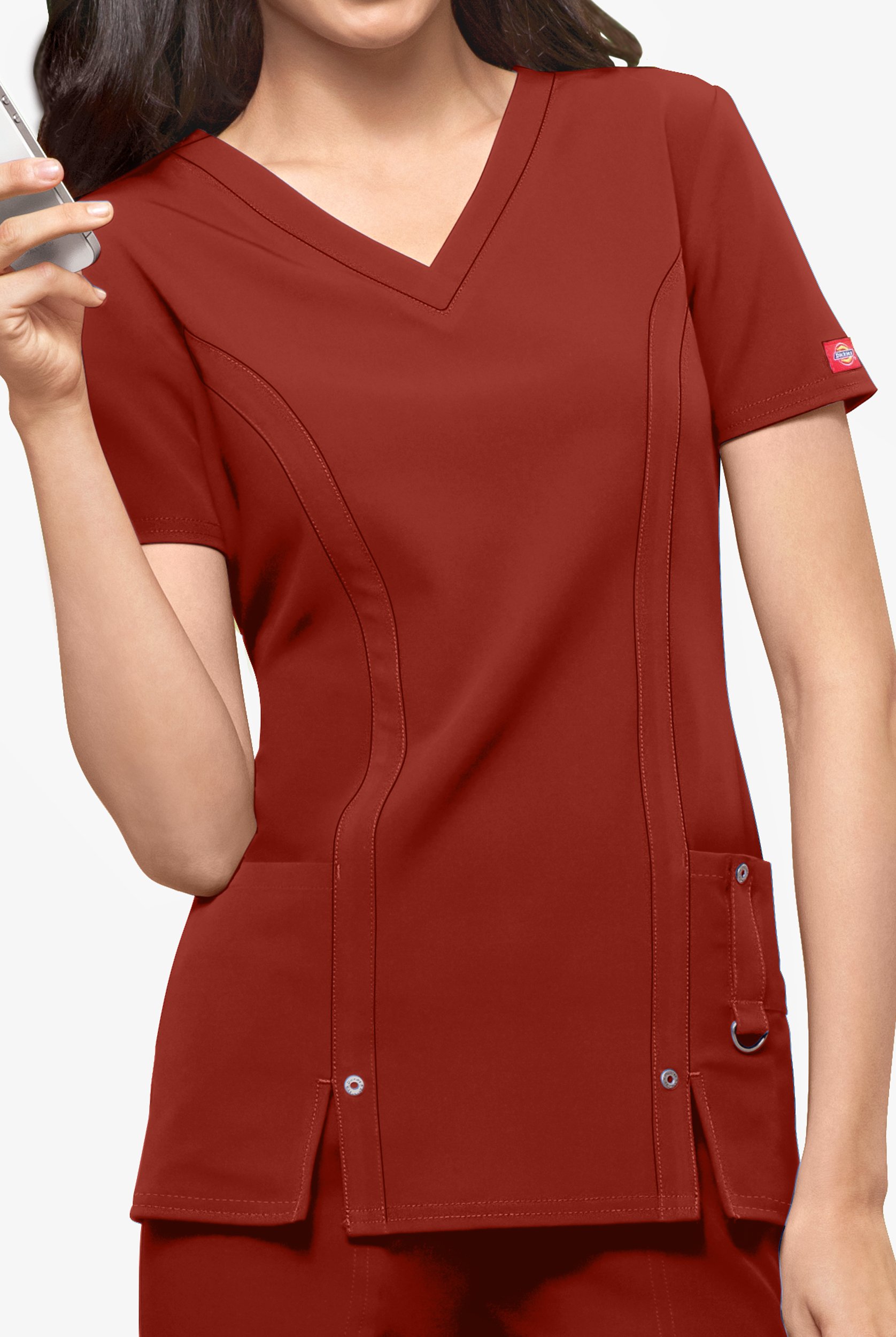 Dickies Xtreme STRETCH Women's 3-Pocket V-Neck Scrub Top