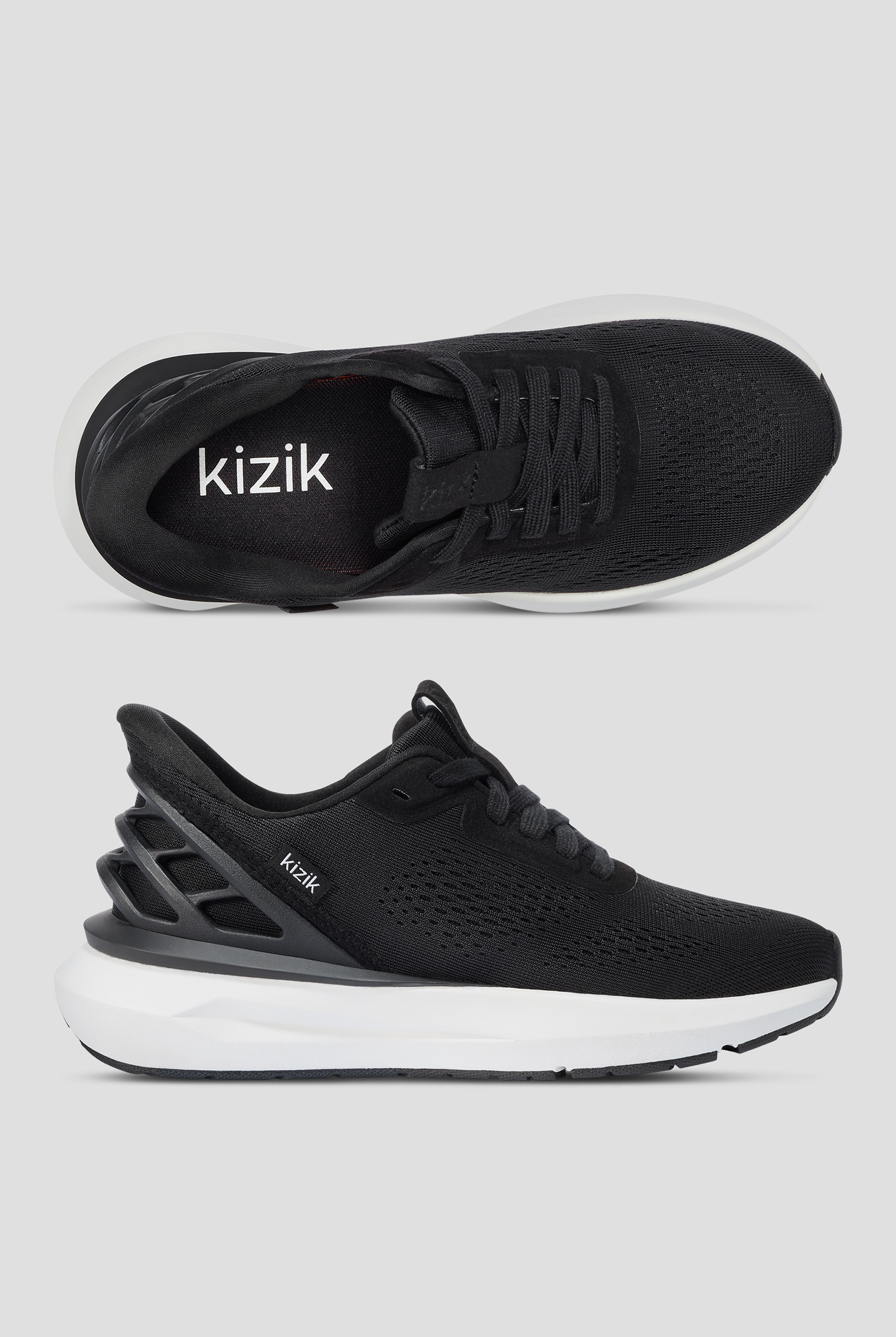 Zapatillas Kizik Athens 2 Black Hands-Free Step-in para mujer