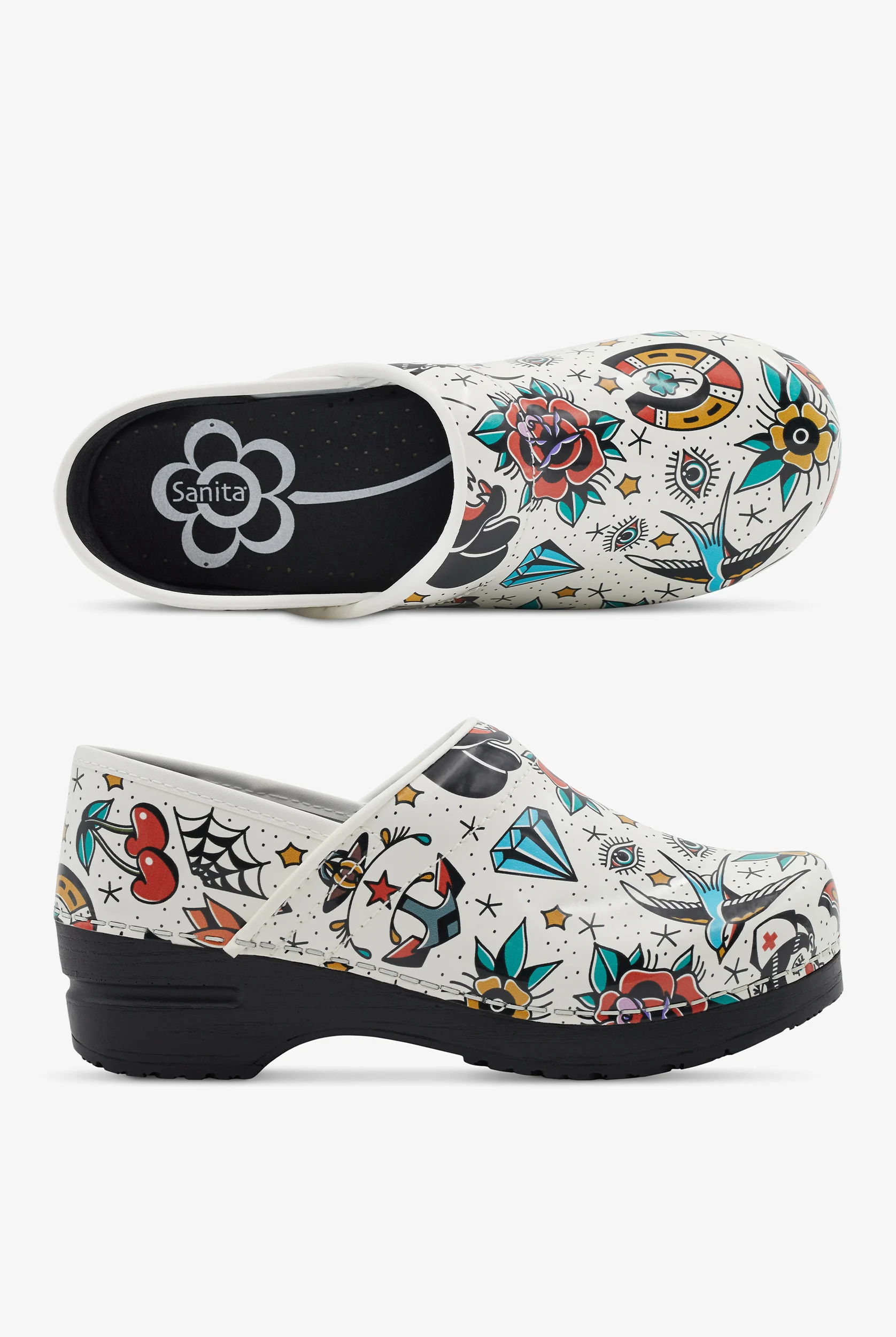 Zuecos de enfermería Sanita Professional Rockabilly para mujer