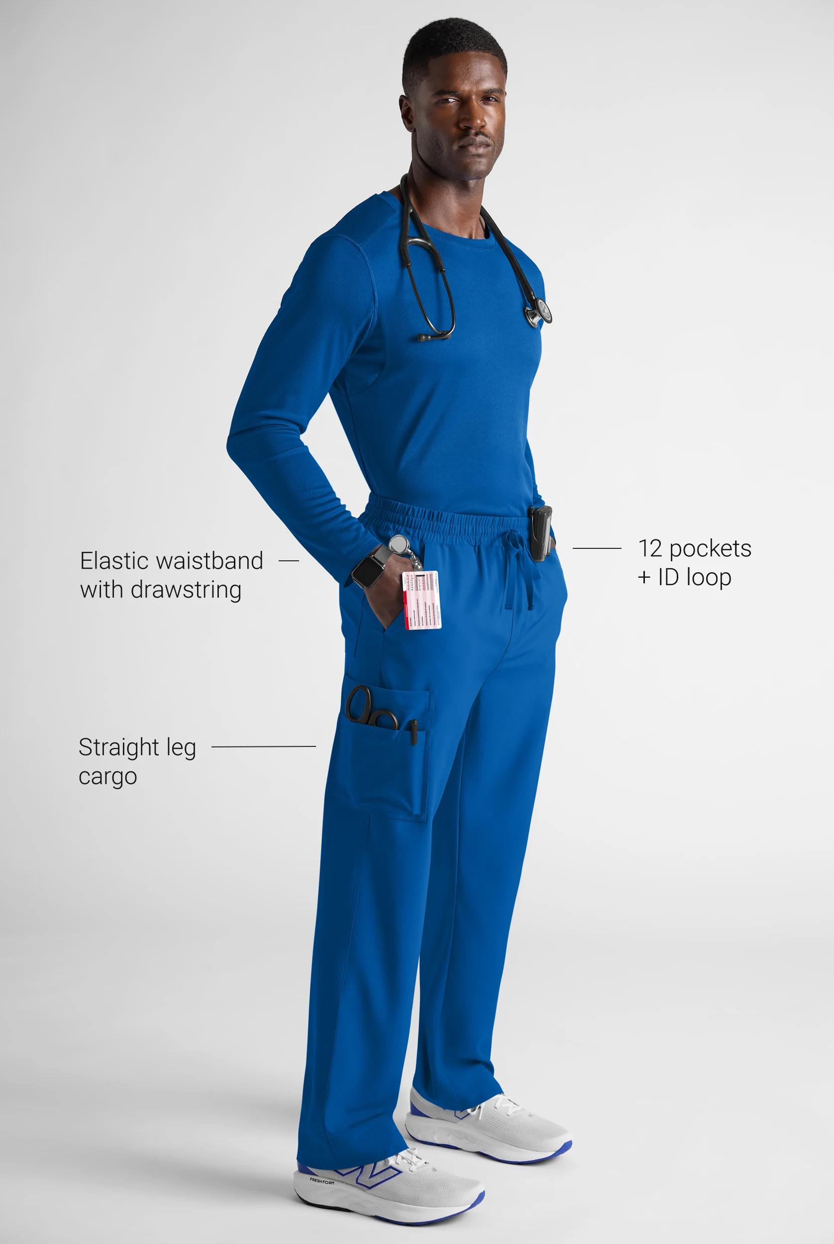 Easy STRETCH Finn Men&rsquo;s 12-Pocket Scrub Pant