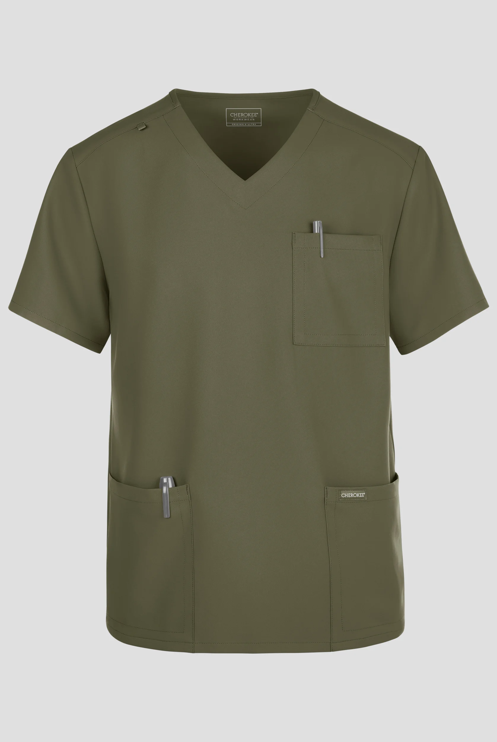 Cherokee Workwear Originals Ultra Men's 3-Pocket V-Neck Scrub Top