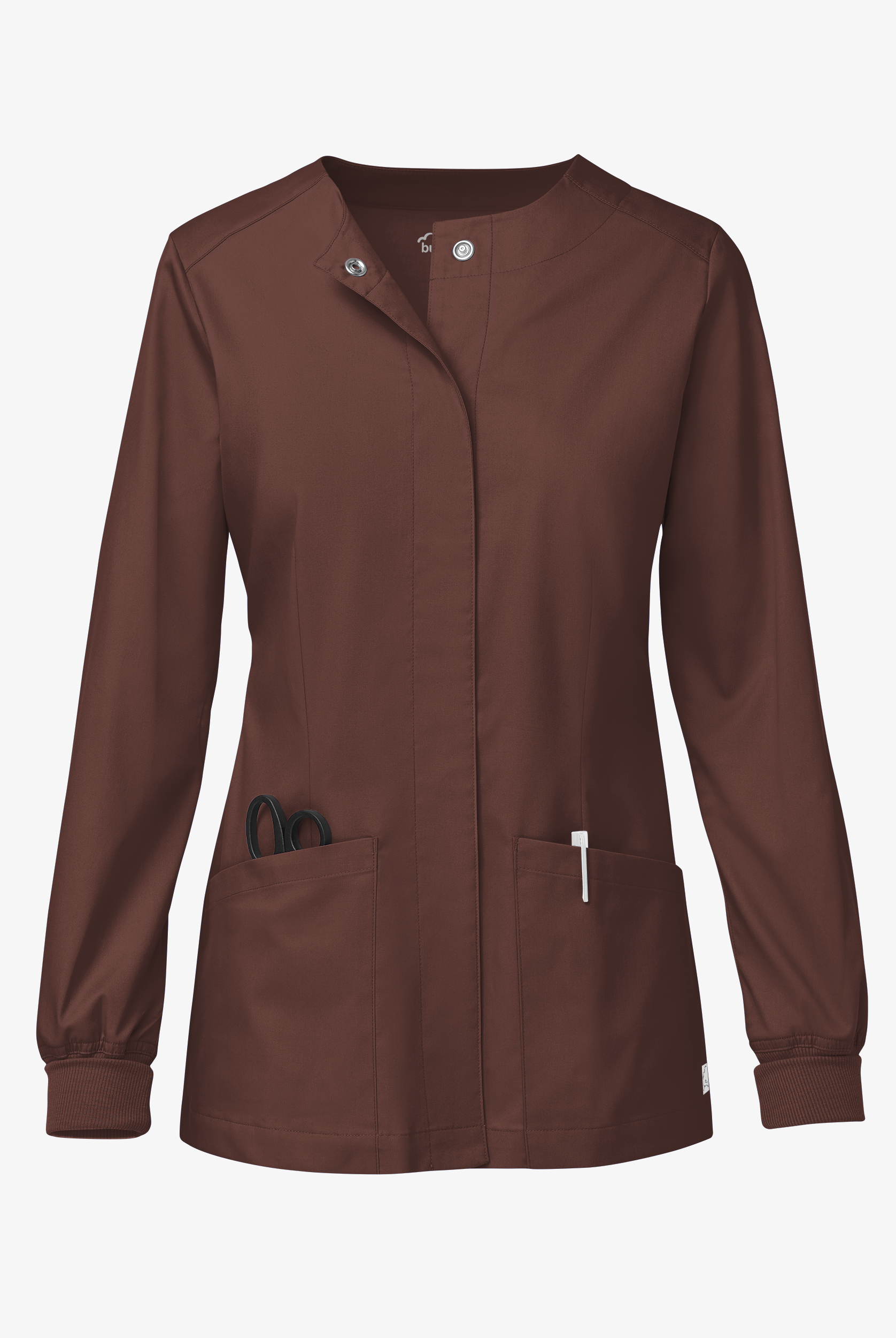 Chaqueta médica manga larga UA Butter-Soft STRETCH con botones a presión y 2 bolsillos para mujer