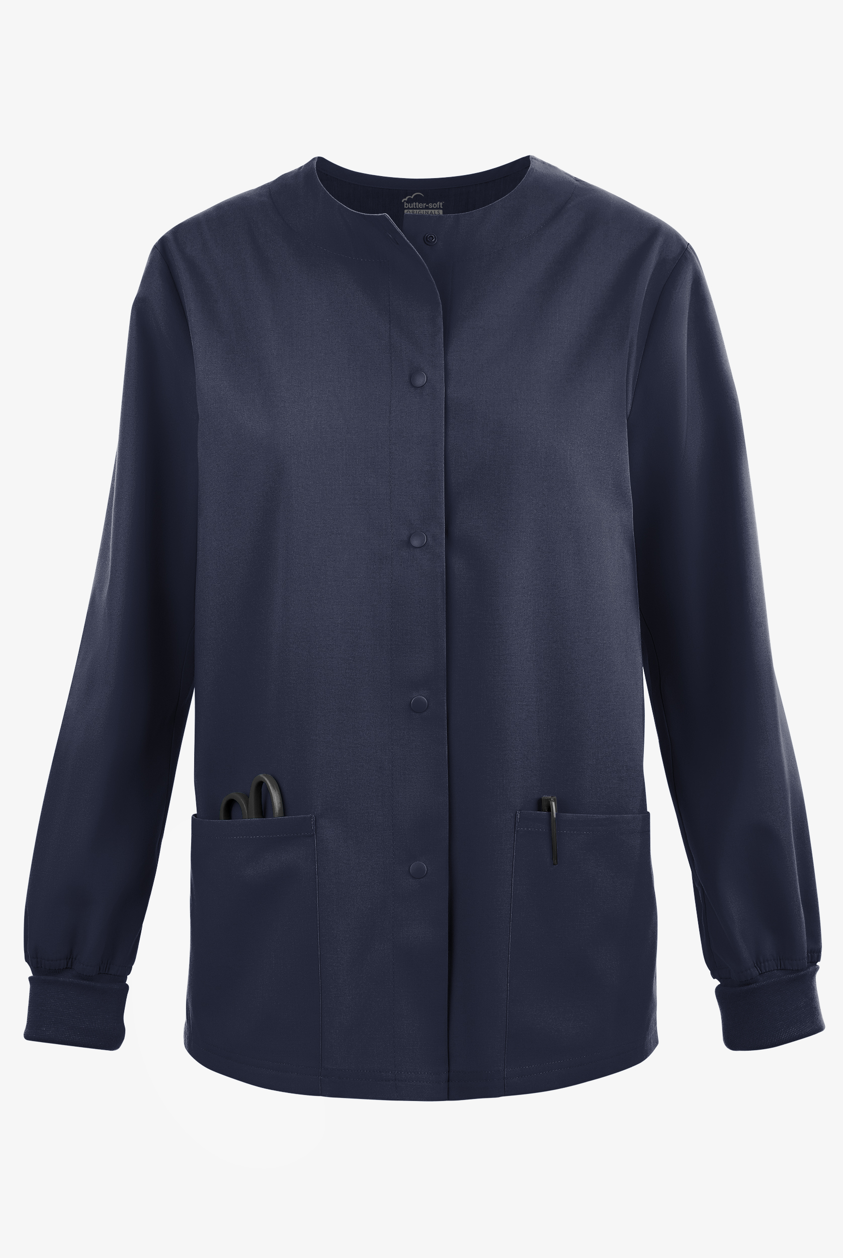 Butter-Soft Originals Women's 3-Pocket Warm-up Scrub Jacket
