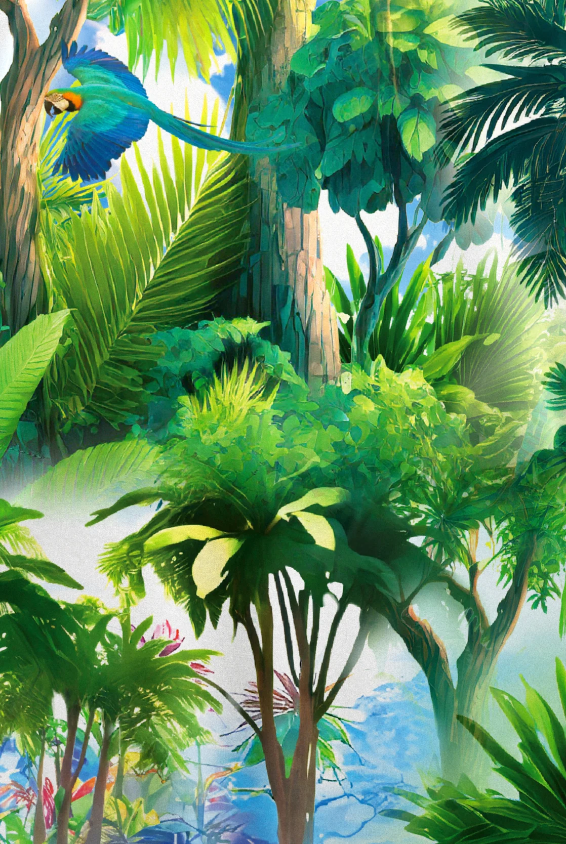 Butter-Soft STRETCH Jungle Friends Hunter Women's 2-Pocket V-Neck Print Scrub Top