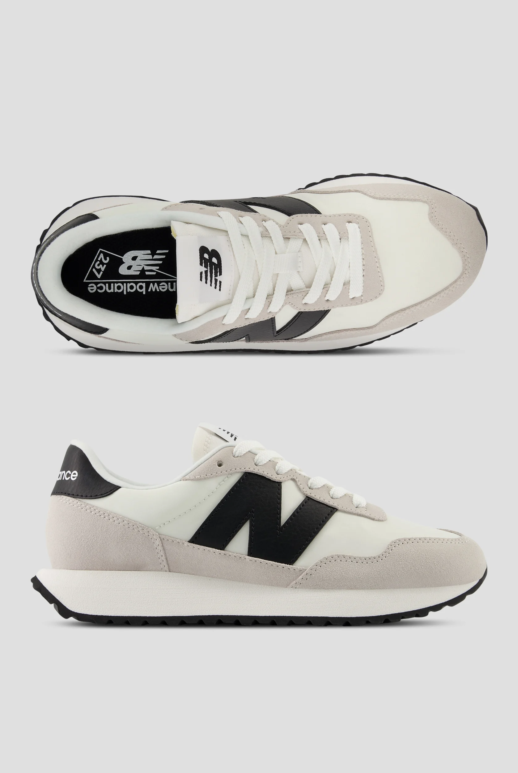 New Balance Women's S237 Sea Salt / Silver Birch / Black Athletic Lace Up Shoes