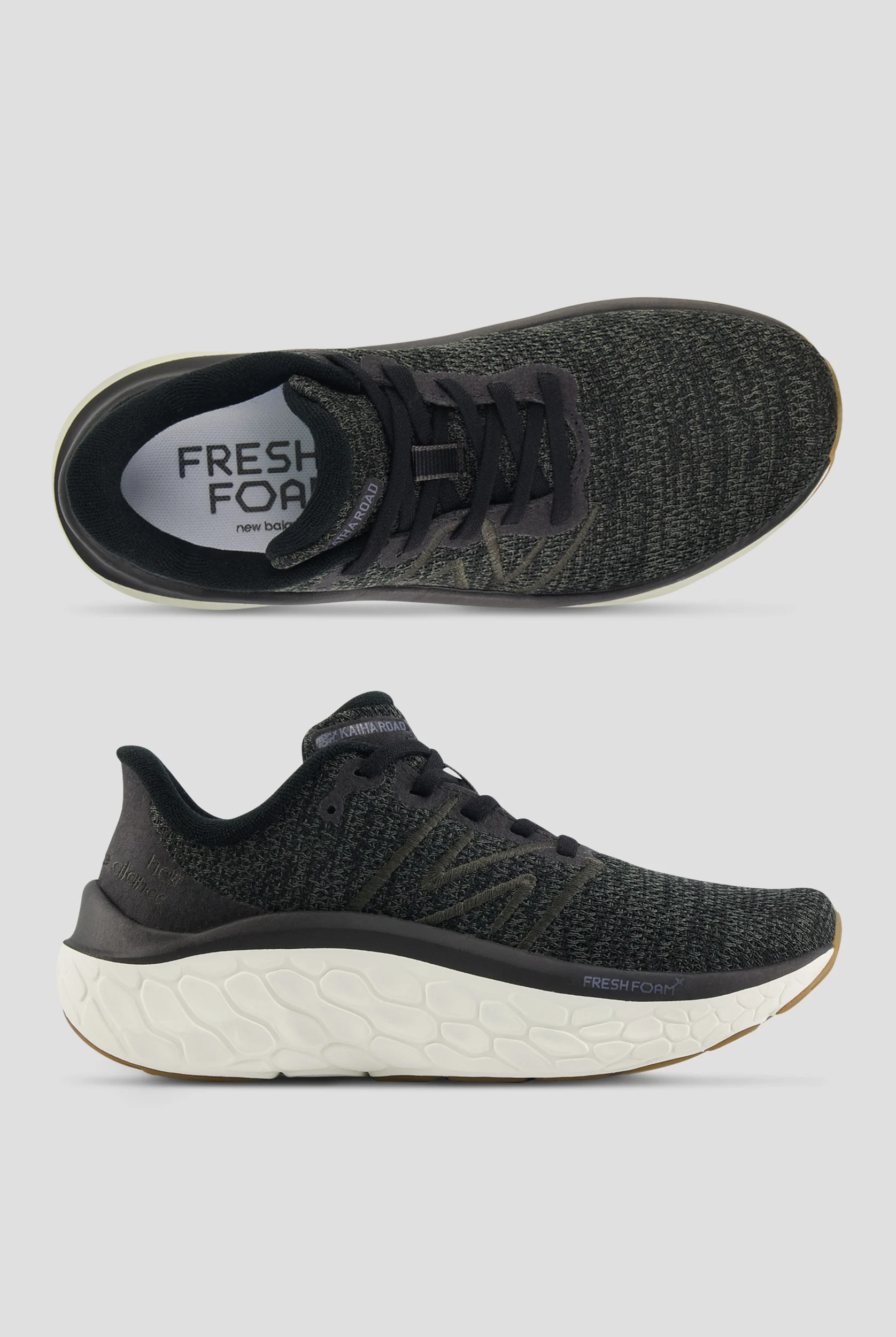 New Balance Women's FRESH FOAM X Kaiha Road Black Athletic Lace Up Shoes