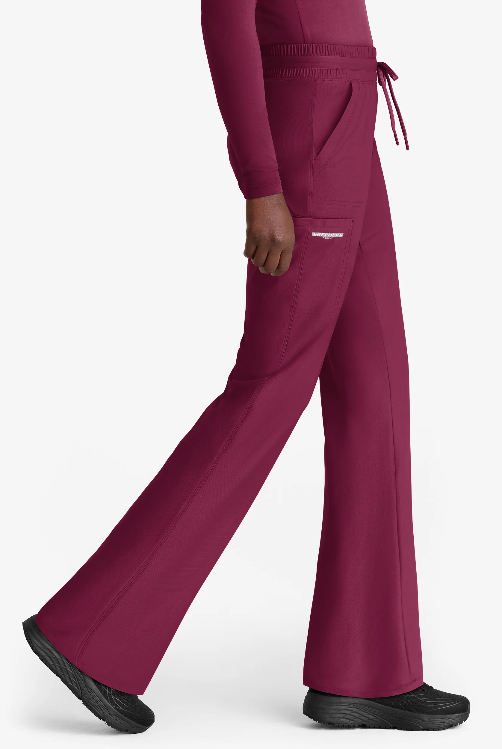 Skechers by Barco Slip-ins Reach Women's 4-Pocket STRETCH Slim Cargo Straight Leg Scrub Pants