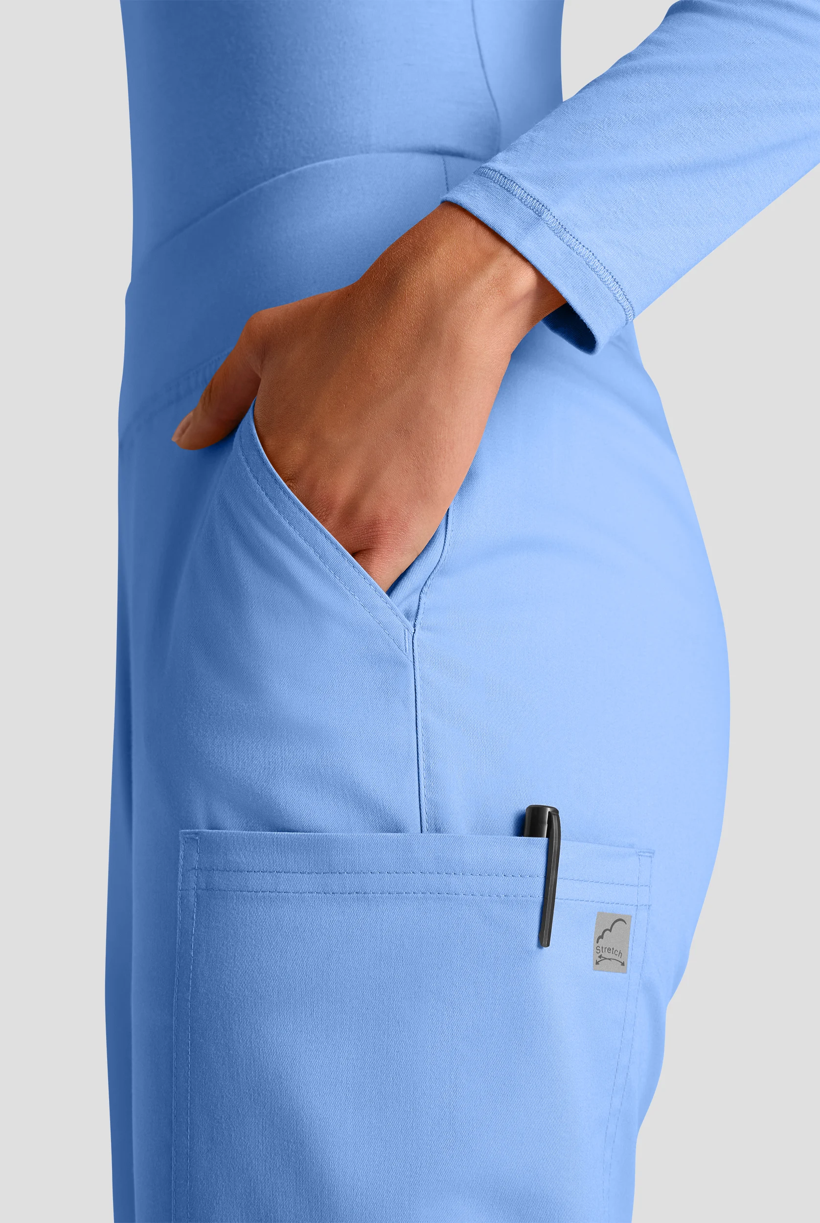 Butter-Soft STRETCH Women's 4-Pocket Knit Waistband Yoga Scrub Pants