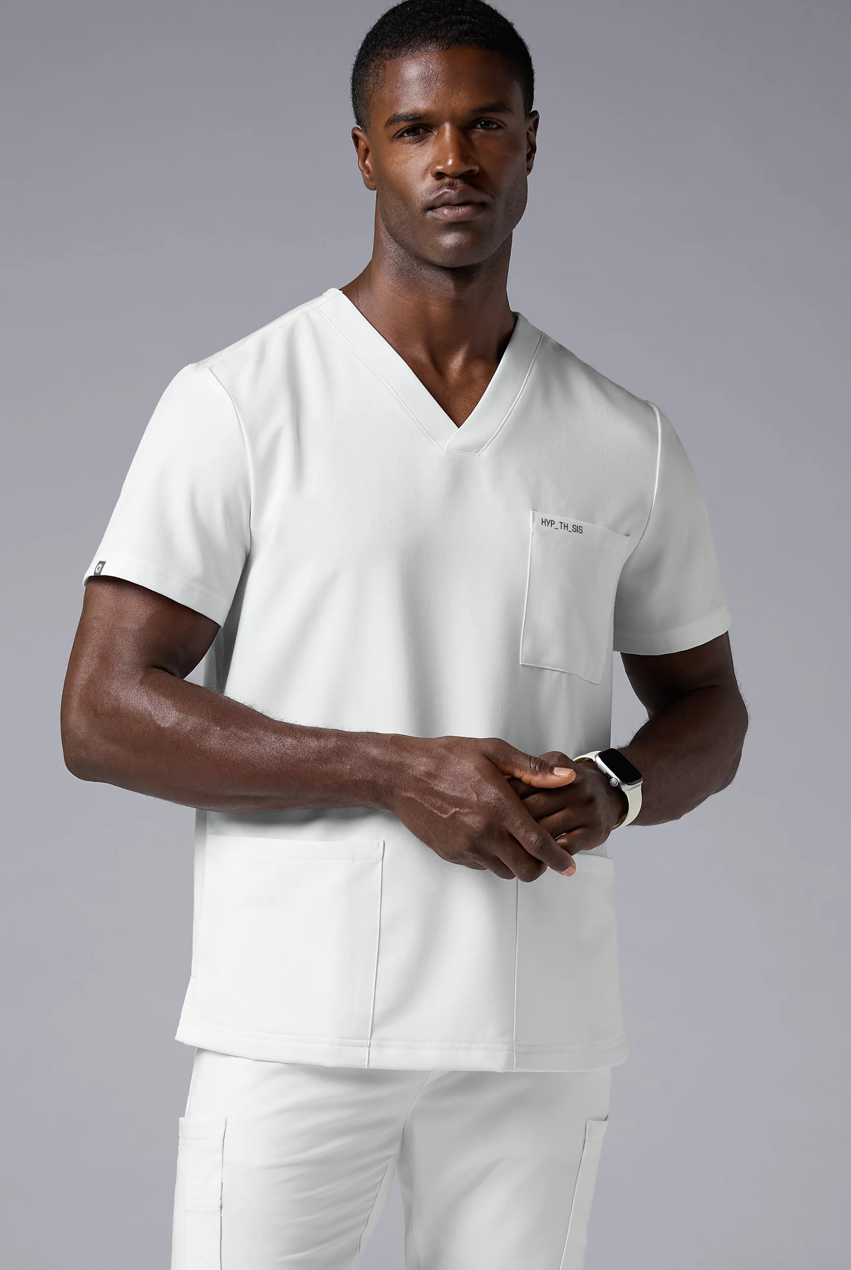 Hypothesis S-R Shift Ready Men's 4-Pocket V-Neck Scrub Top