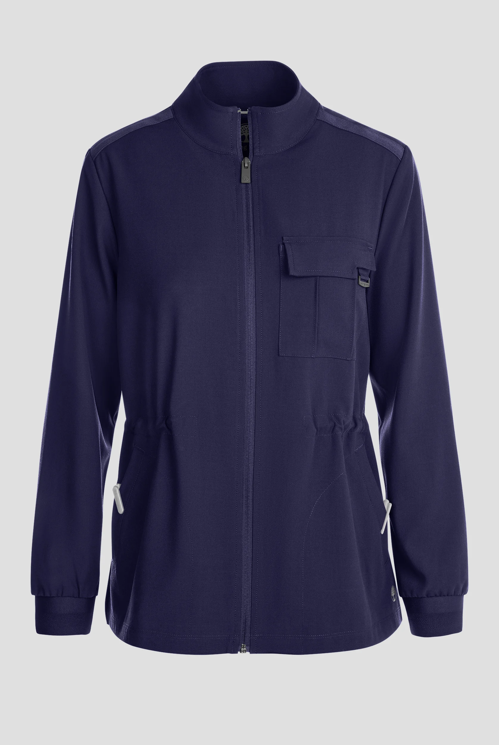 Healing Hands Quest Women's 4-Pocket STRETCH Zip Front Utility Scrub Jacket