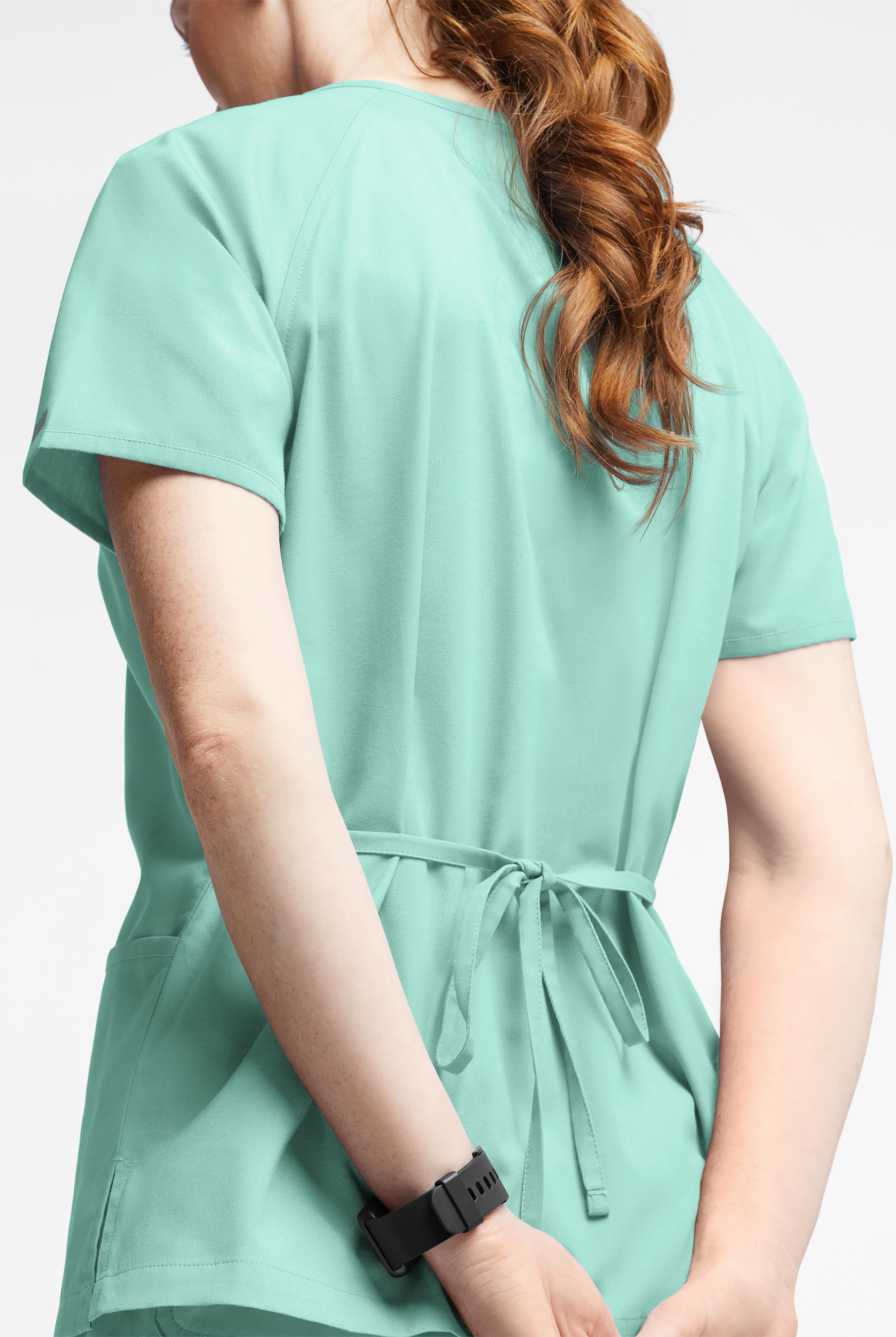 Butter-Soft Originals Women's 3-Pocket Mock Wrap Scrub Top