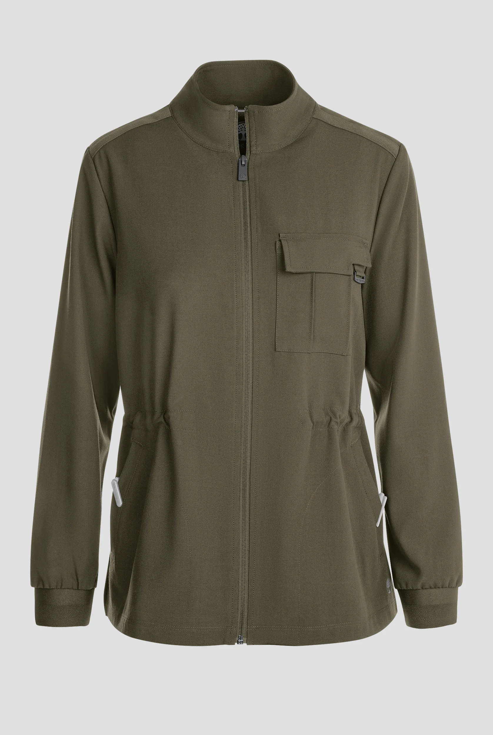 Healing Hands Quest Women's 4-Pocket STRETCH Zip Front Utility Scrub Jacket