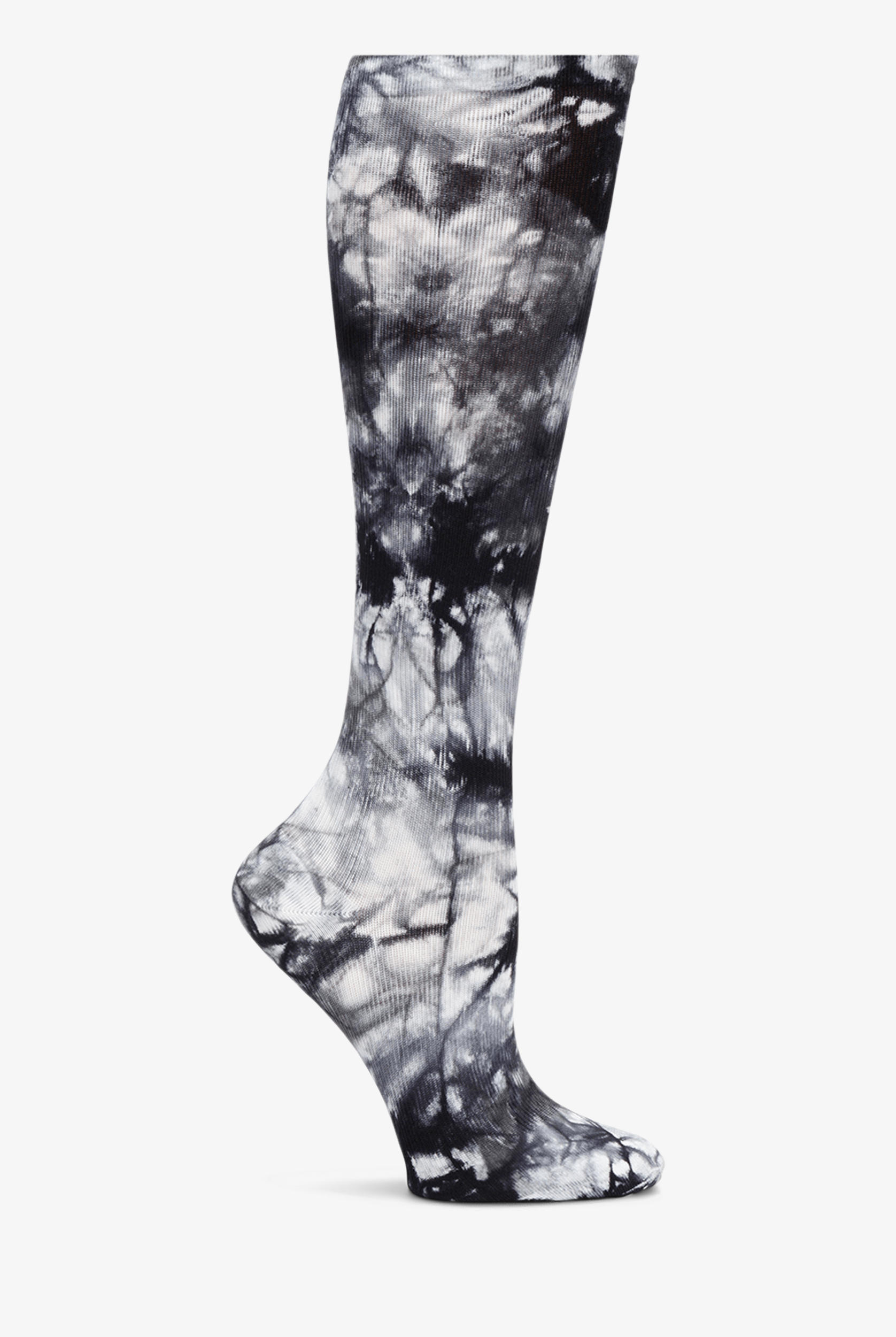 Nurse Mates Grey Tie Dye Women's 12-14 mmHg Wide Light Compression Socks