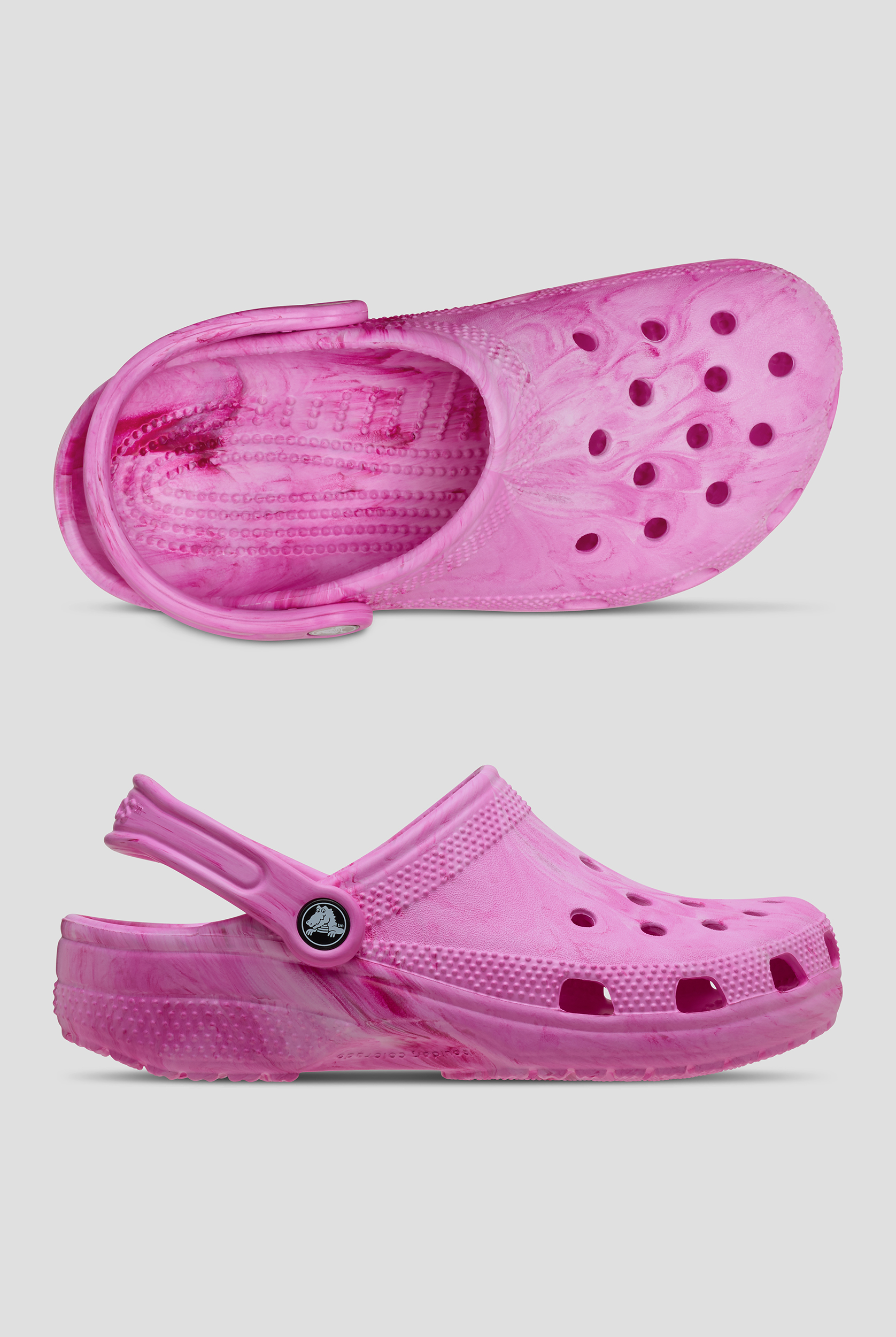 Crocs™ Womens Classic Pink Watercolor Marbled Clog