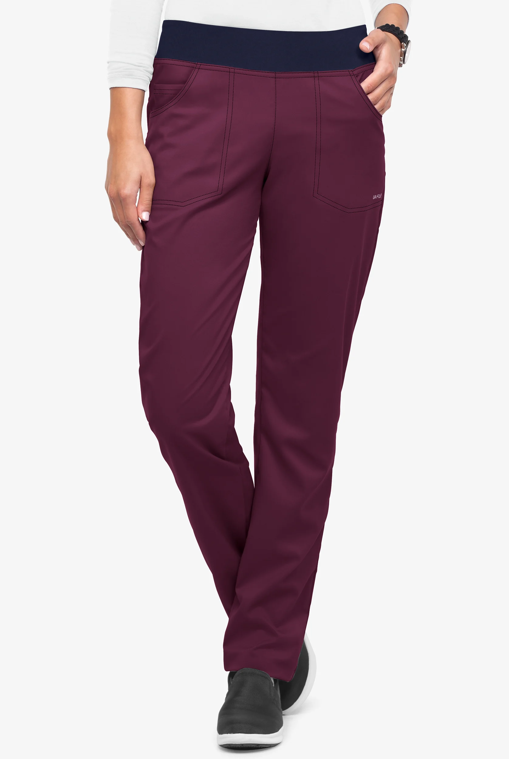 UA Flex2 Women's 3-Pocket Straight Leg Yoga STRETCH Scrub Pants