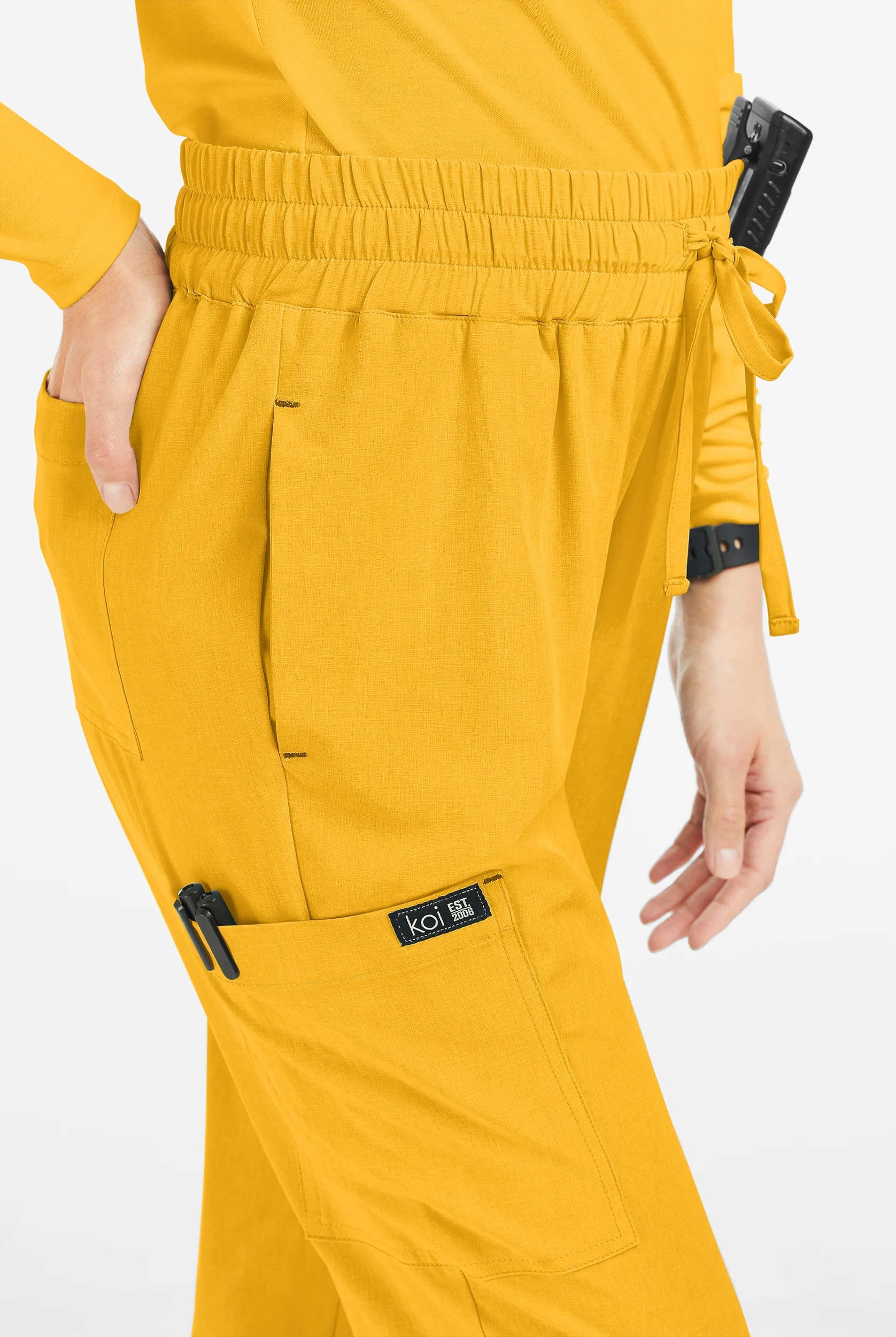 koi Basics Gemma Women's 5-Pocket STRETCH Cargo Jogger Scrub Pants - Petite