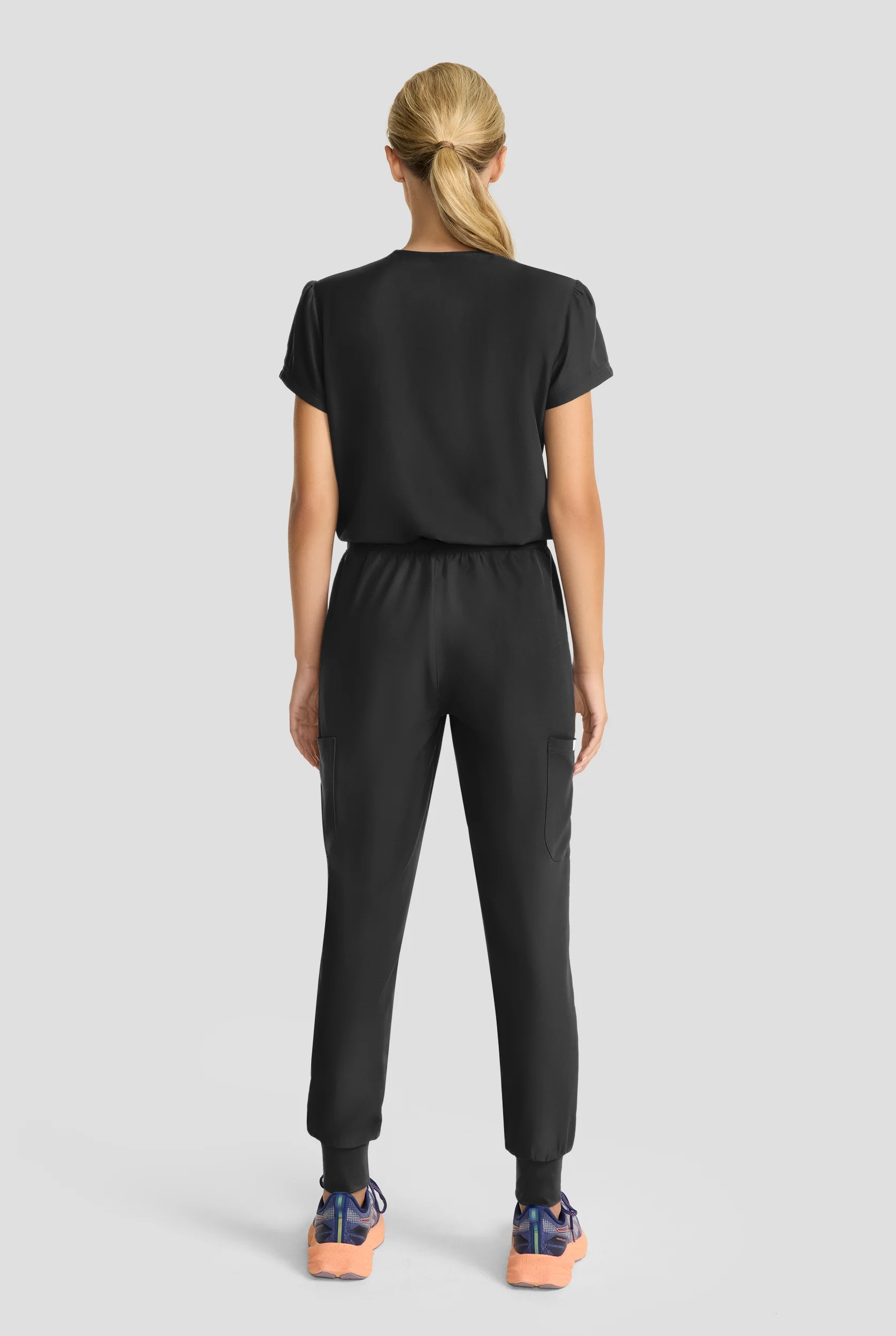 Med Couture Insight Women's 4-Pocket Zip Front Drawstring Waist Scrub Jumpsuit