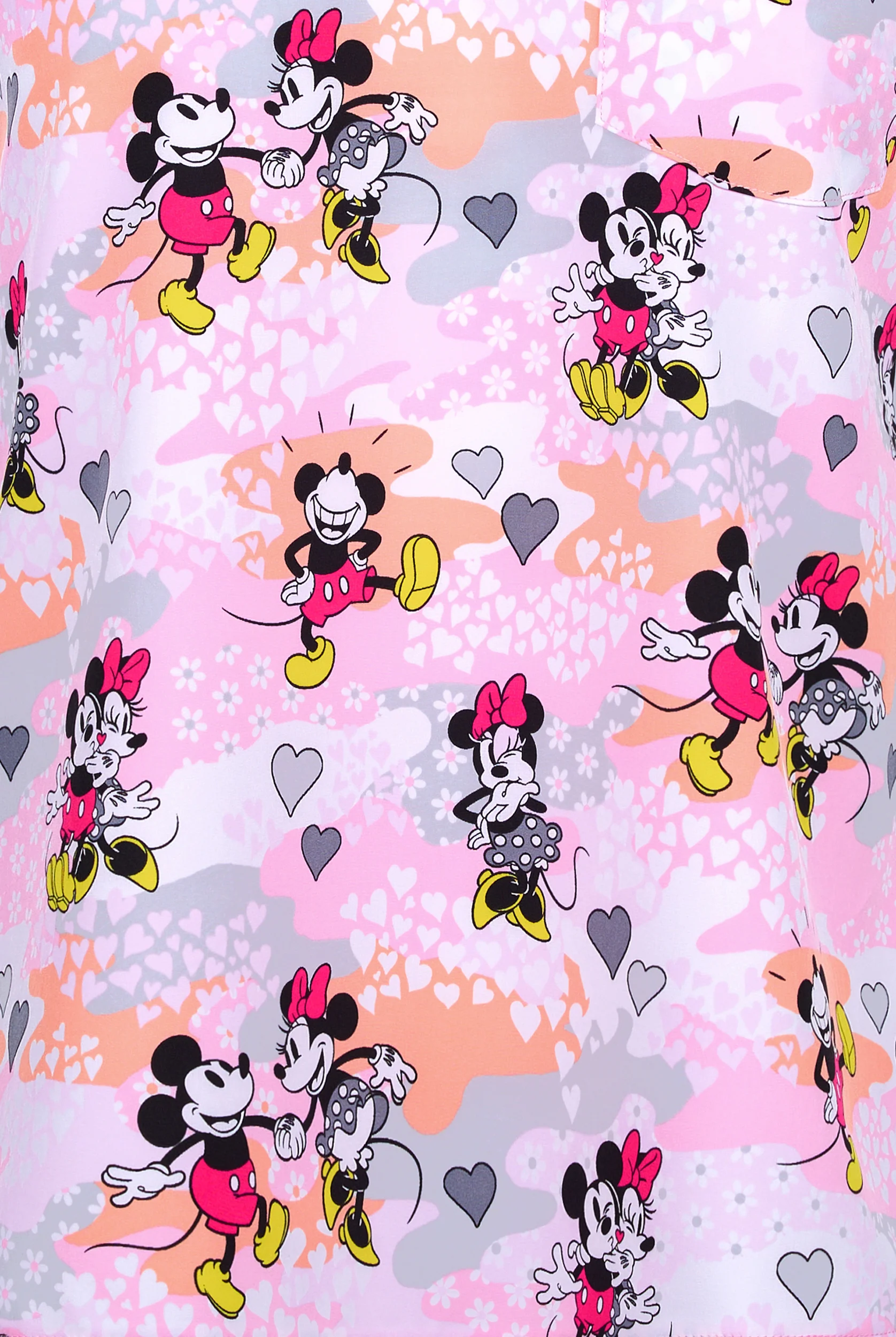 Tooniforms Disney's Friend Frolic Women's 1-Pocket STRETCH V-Neck Print Scrub Top