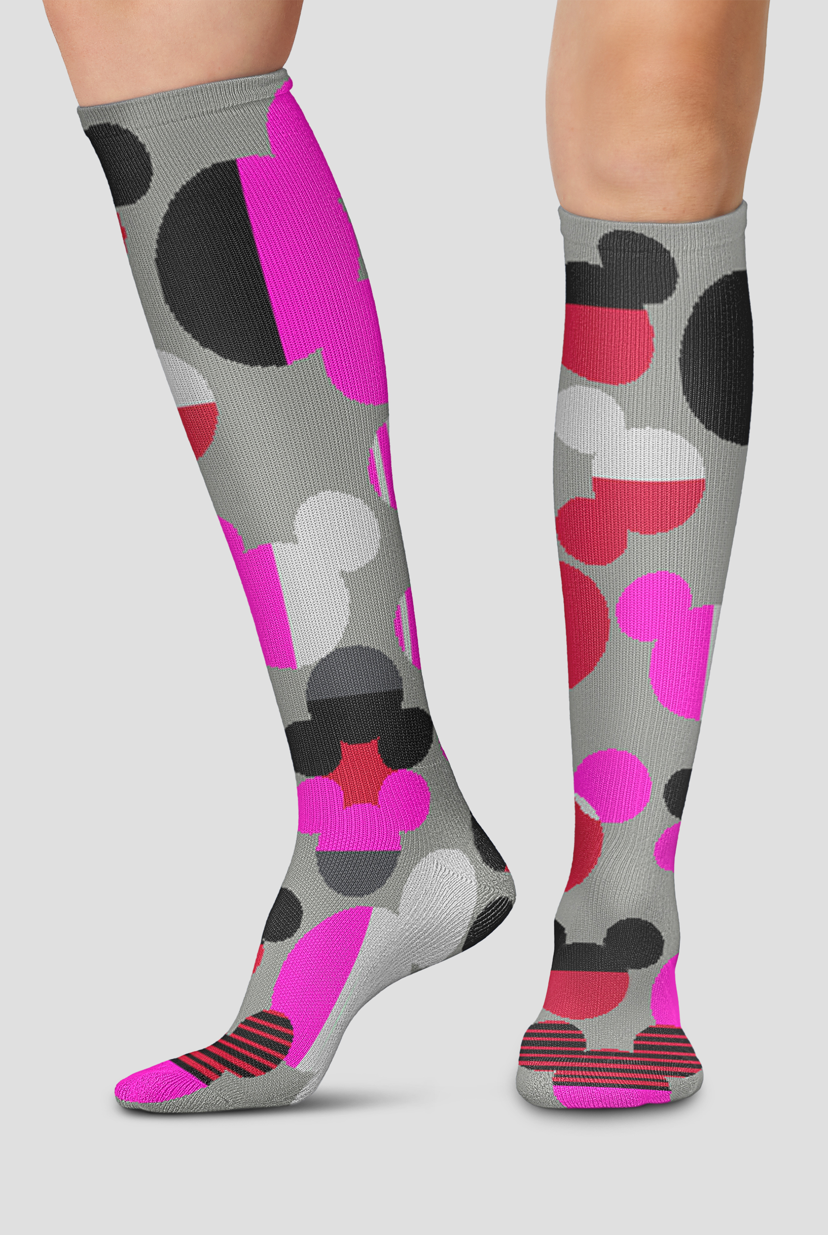 Tooniforms Ears To Mickey Women's 10-15 mmHG Light Compression Socks