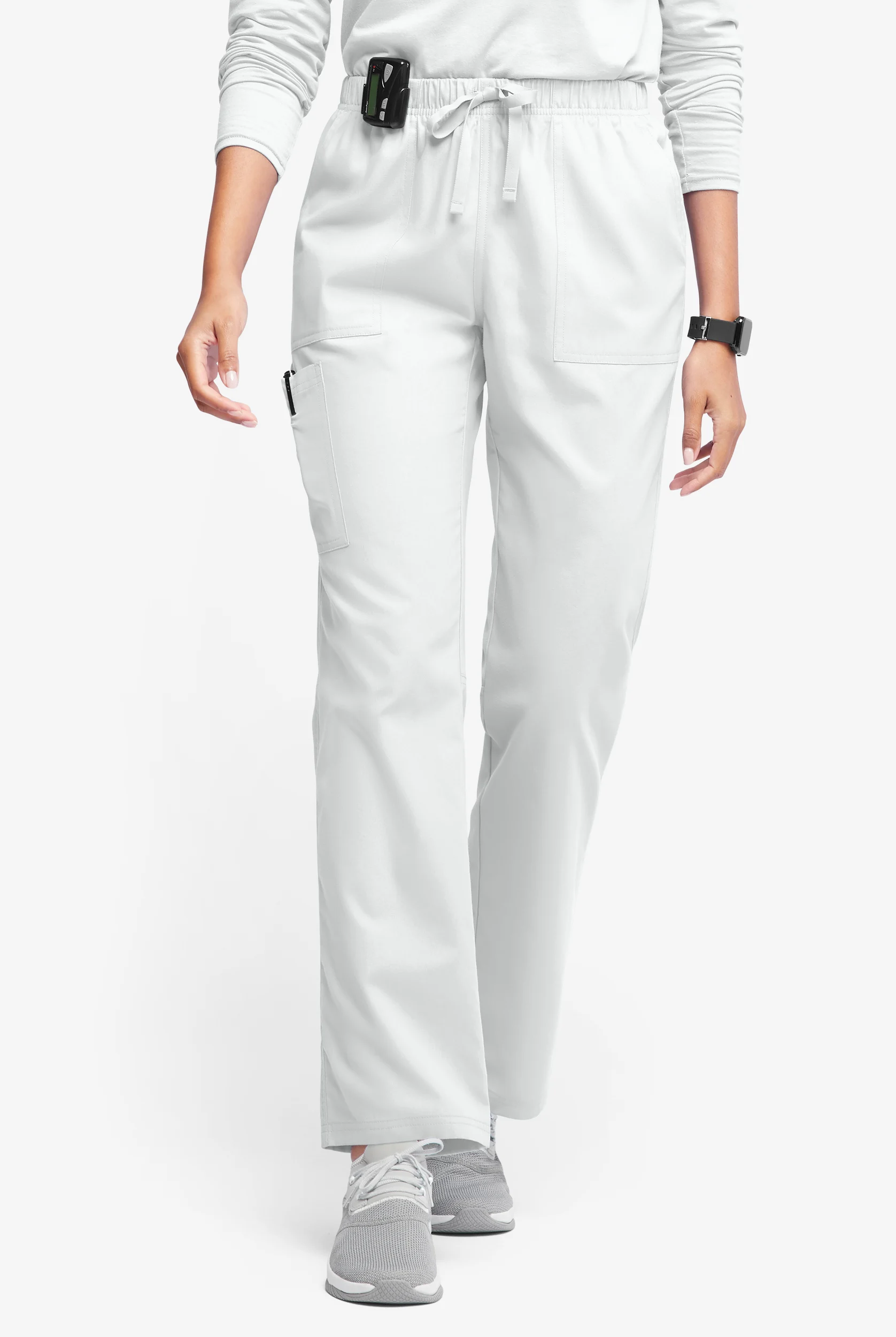 Pantal&oacute;n m&eacute;dico Butter-Soft Originals Tall de tiro medio estilo cargo con piernas rectas y 7 bolsillos para mujer