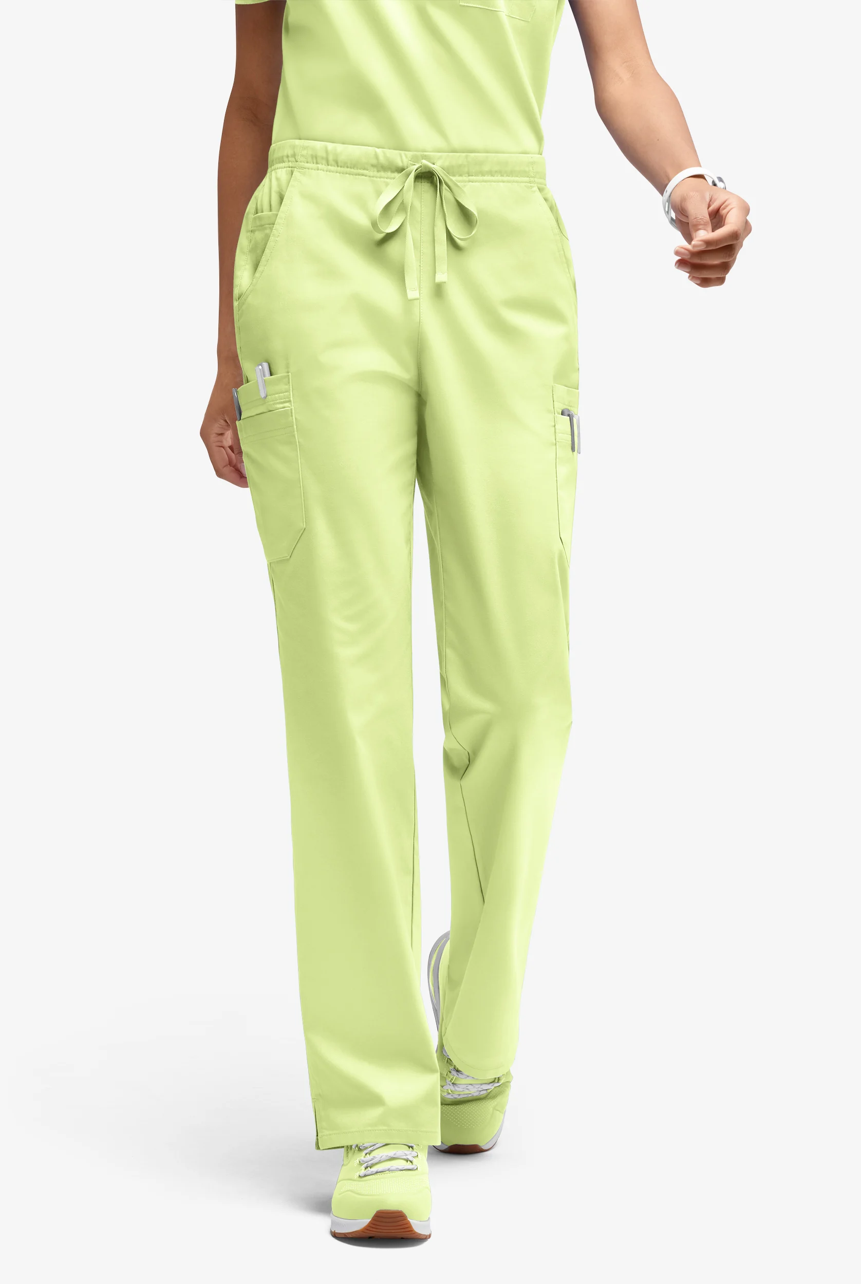 Butter-Soft STRETCH Women’s 10-Pocket Mid Rise Straight Leg Scrub Pant - Petite