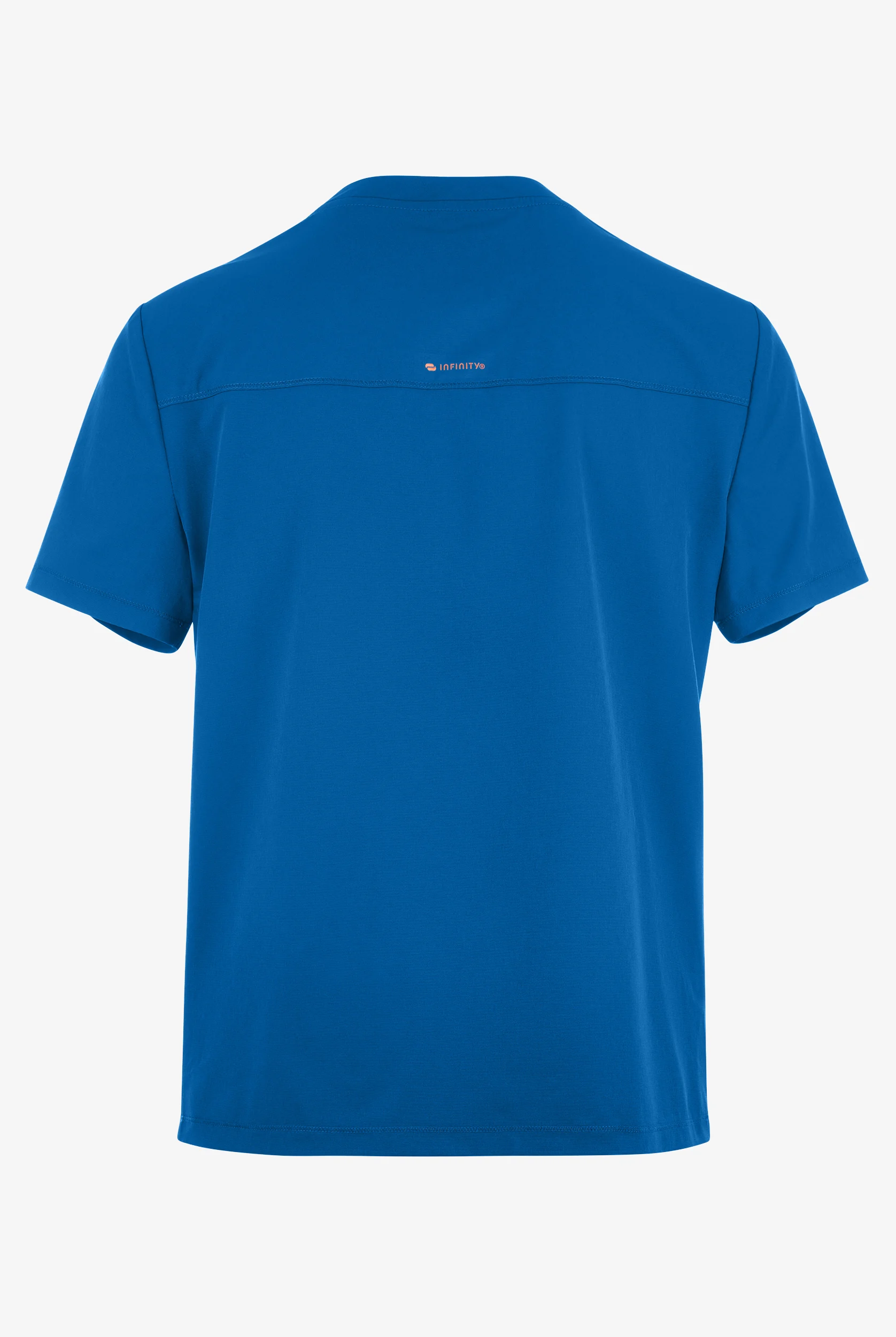 Infinity GNR8 Men's 3-Pocket STRETCH Rib-Knit Panel Zip Placket V-Neck Scrub Top