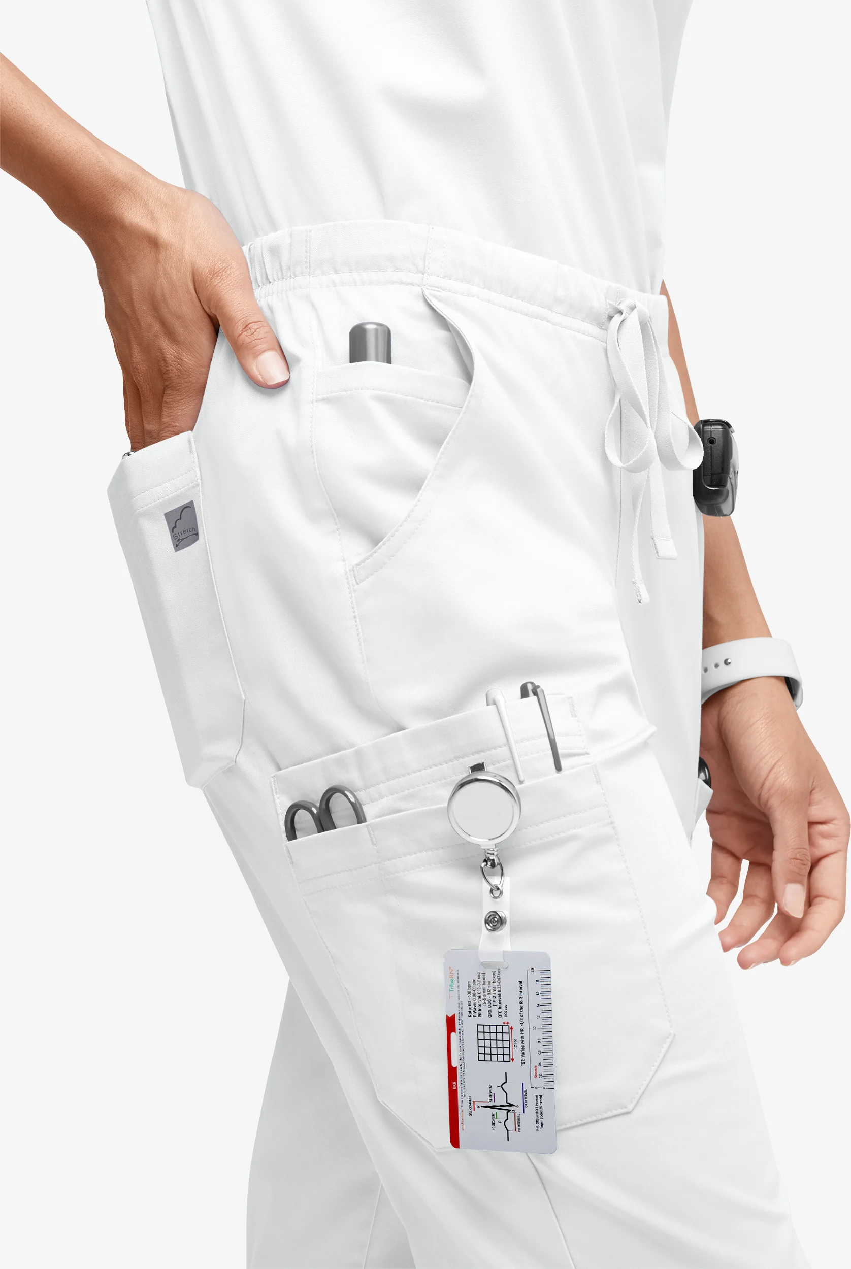 Butter-Soft STRETCH Women&rsquo;s 10-Pocket Mid Rise Straight Leg Scrub Pant