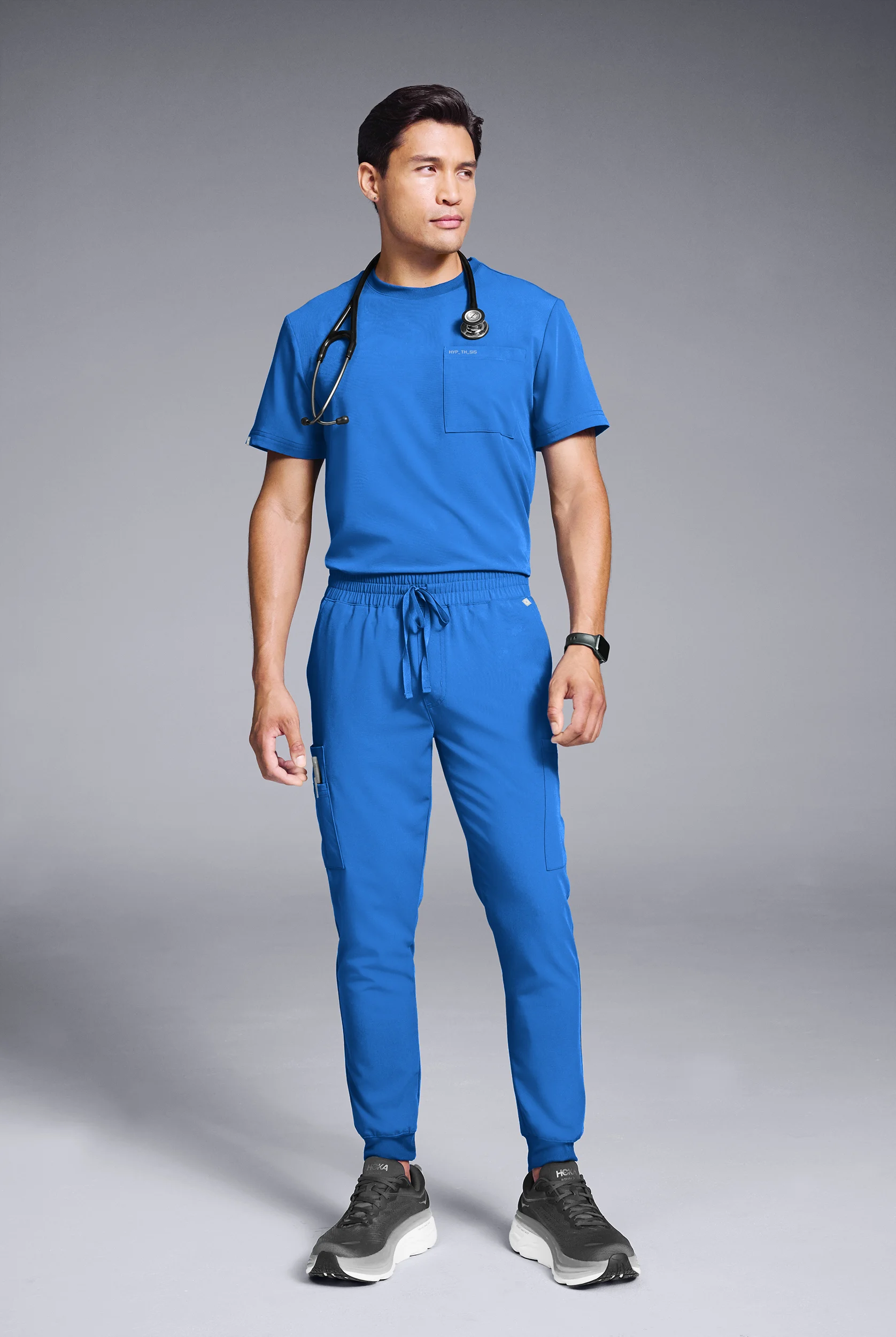 Hypothesis S-R Shift Ready Men&rsquo;s 1-Pocket Tuck-In Crew Neck Scrub Top