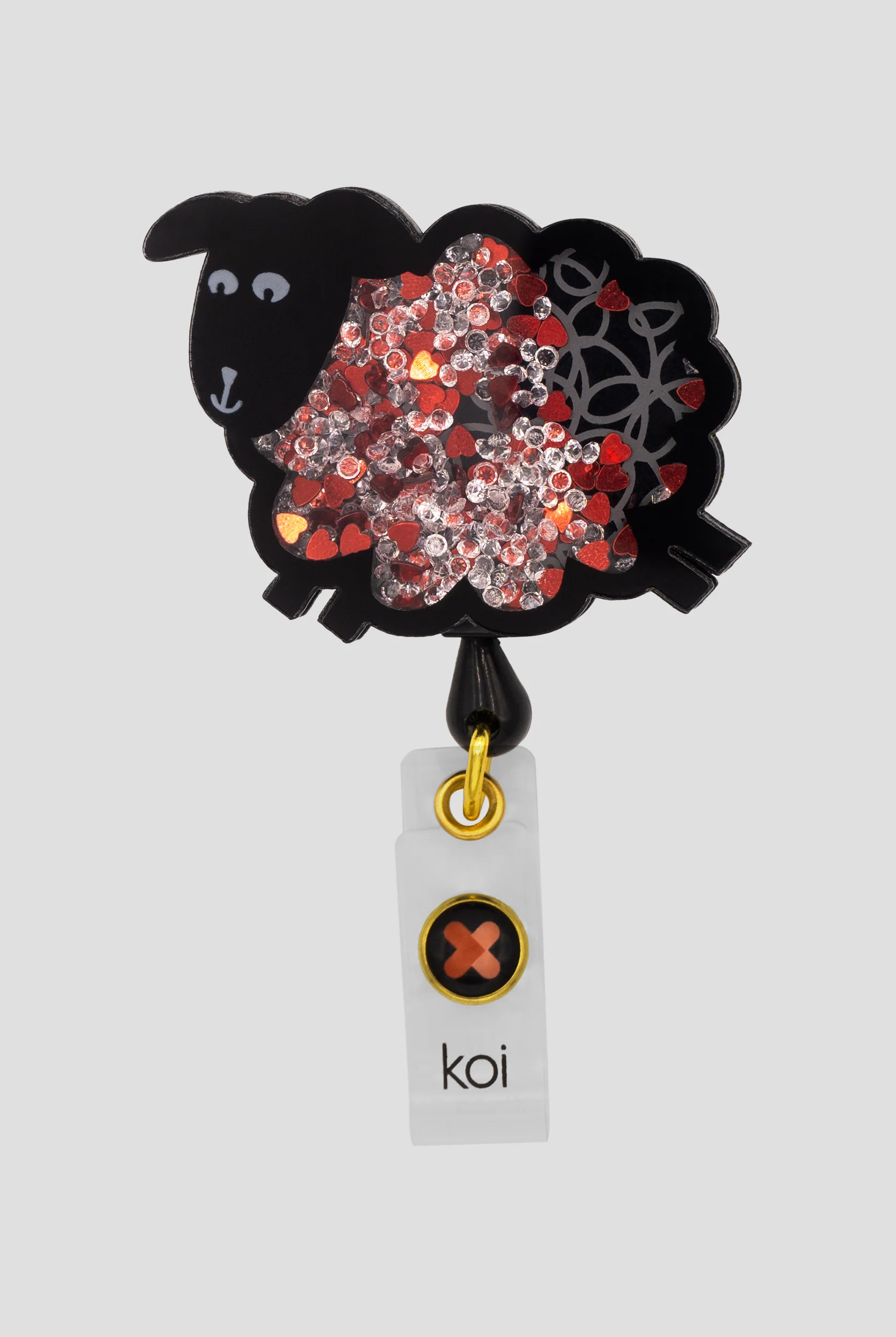 Koi Black Sheep Shaker ID Badge Holder
