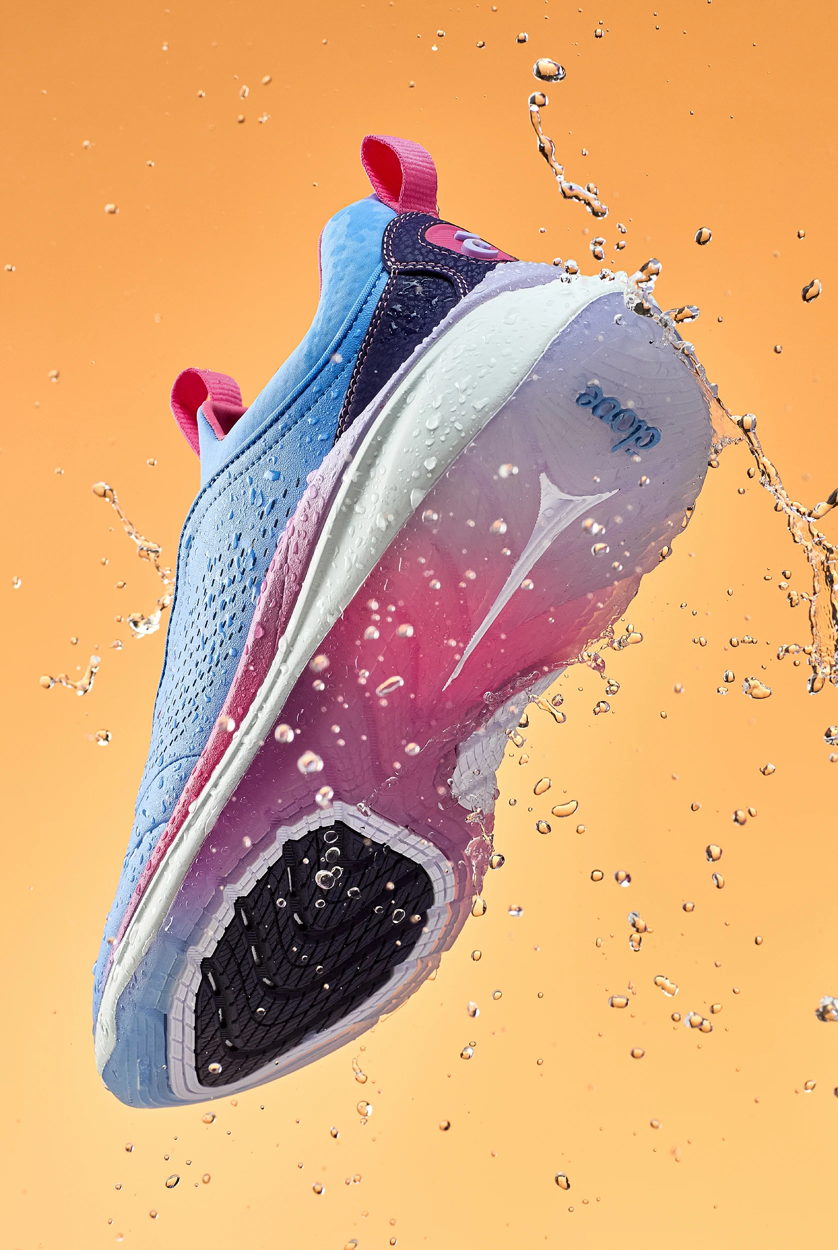 Clove Prima Women's Vista Blue/ Pink Bungee Athletic Shoe